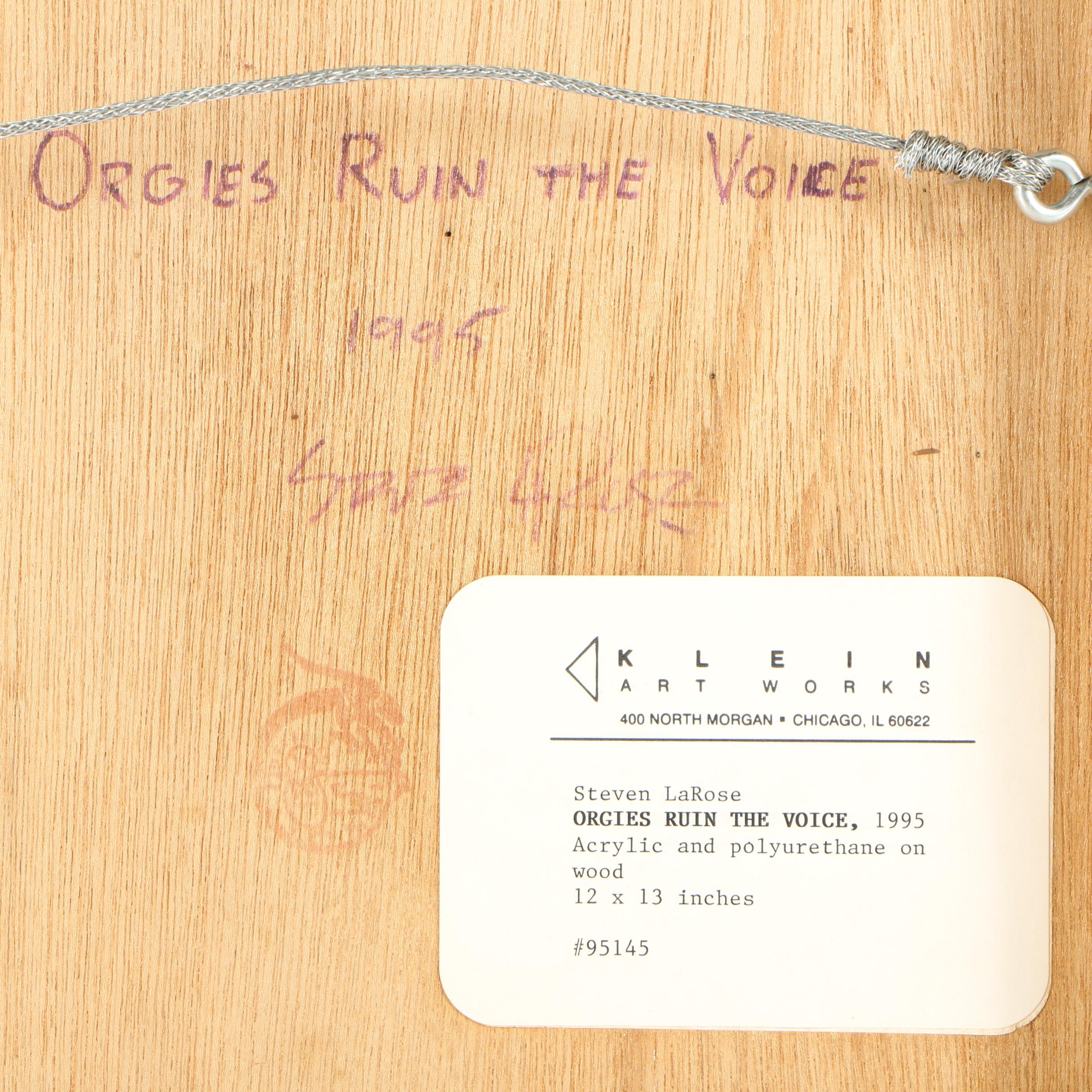 Steven LaRose 1995 Acrylic Paintings on Fabric