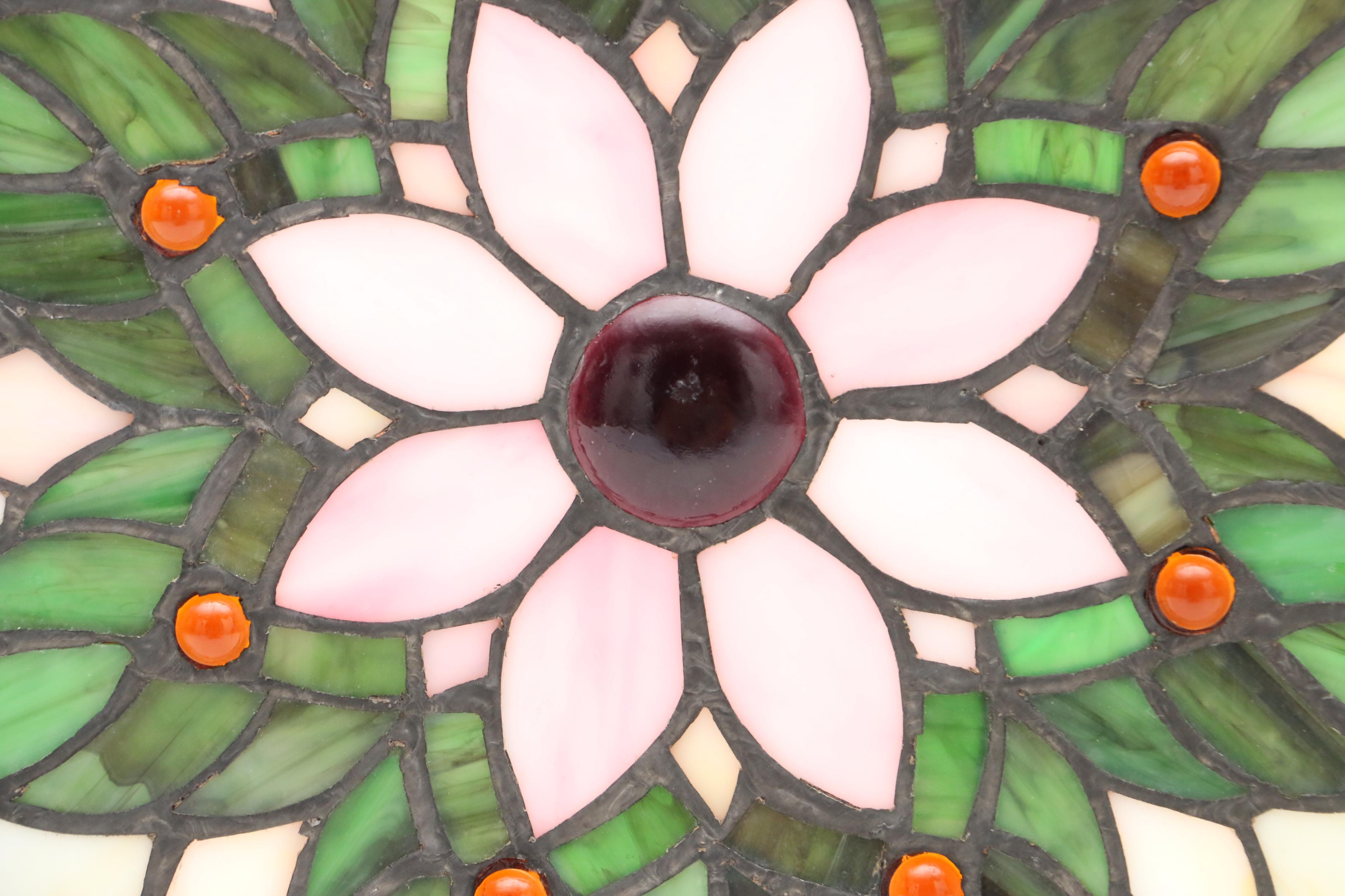 Round Stained Glass Hanging Window Panel