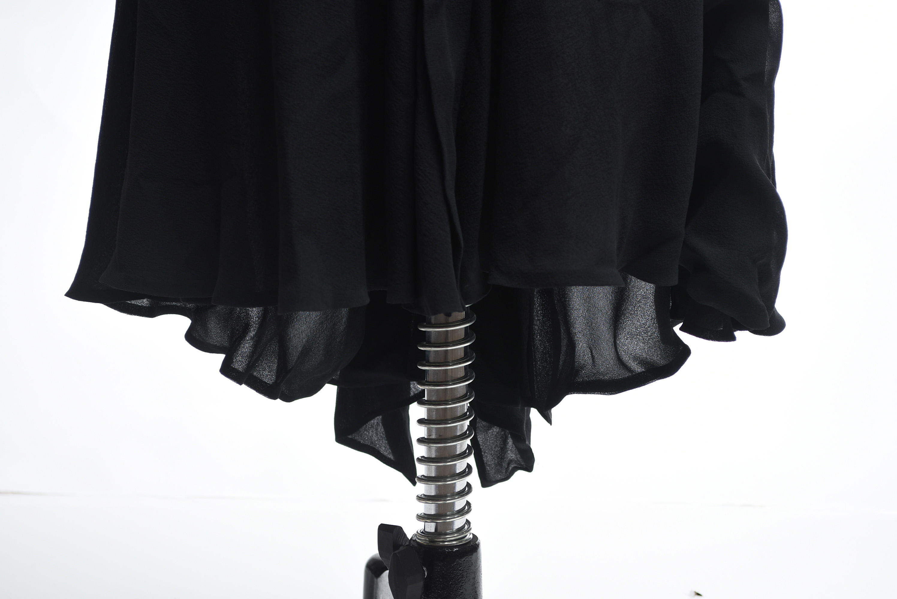 Jean Paul Gaultier Black Knit and Silk Bustier Blouse and Silk Strapless Dress