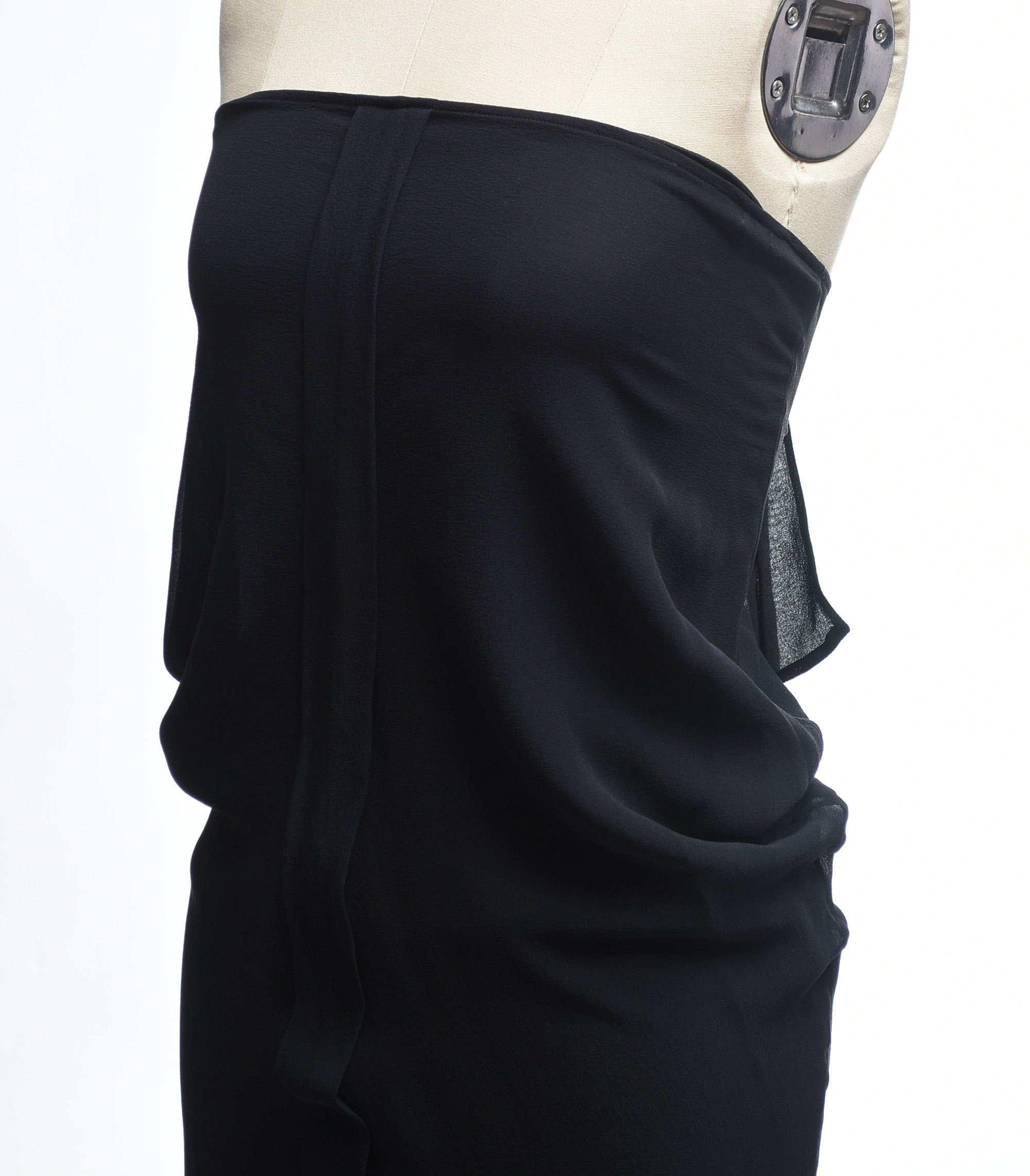 Jean Paul Gaultier Black Knit and Silk Bustier Blouse and Silk Strapless Dress