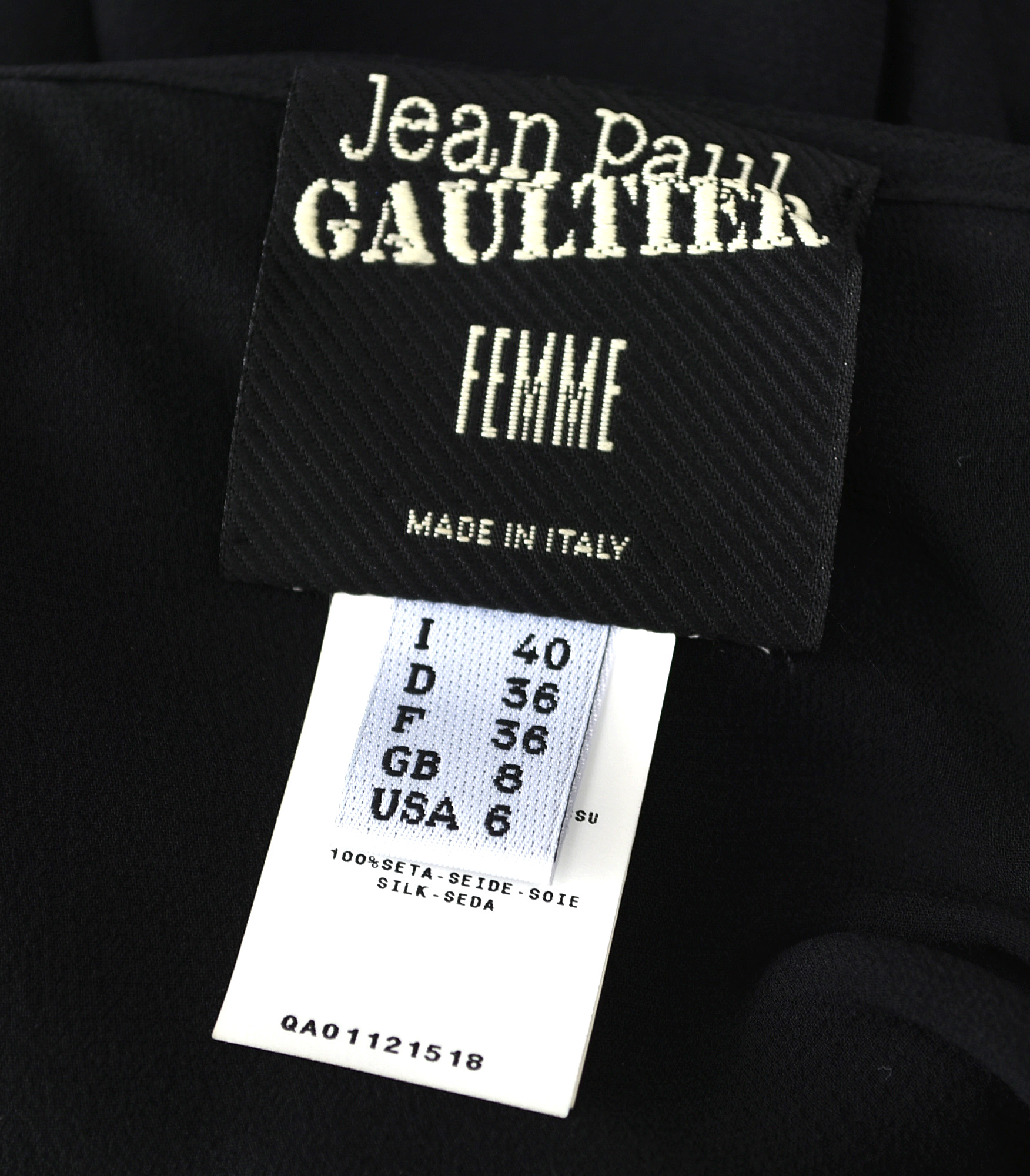 Jean Paul Gaultier Black Knit and Silk Bustier Blouse and Silk Strapless Dress