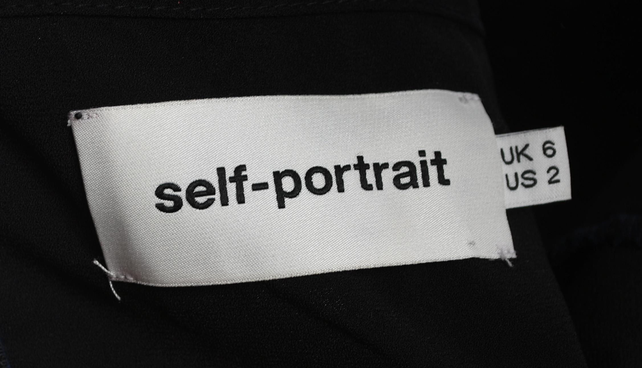 Self Portrait Navy Blue Star Lace Paneled Dress