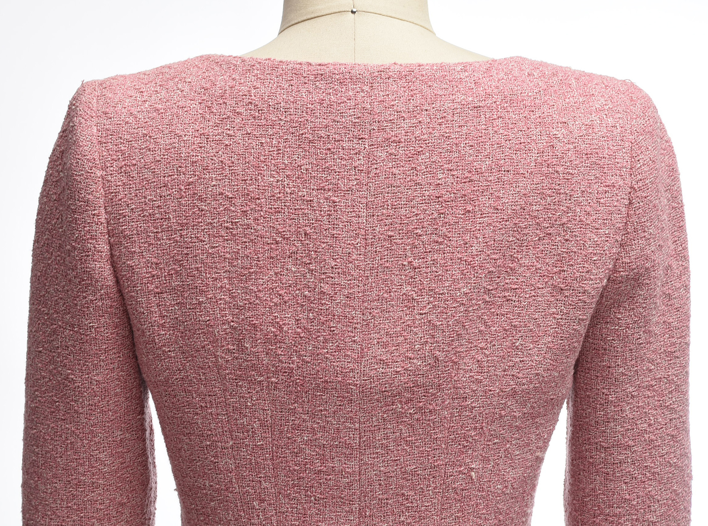 Valentino Boutique Dusky Pink Bouclé Knit Skirt and Jacket