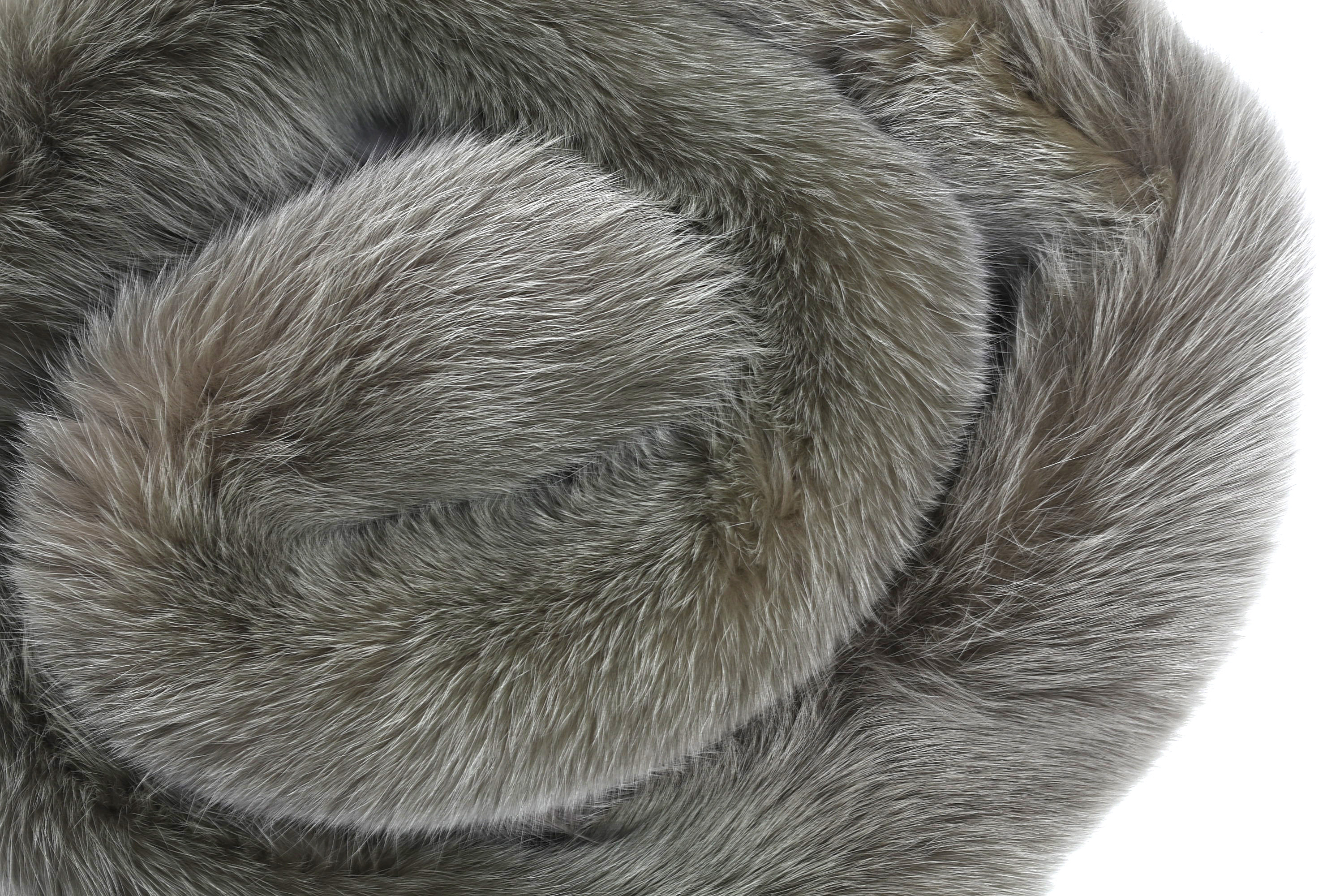 Dyed Sage Green Fox Fur Neck Wrap