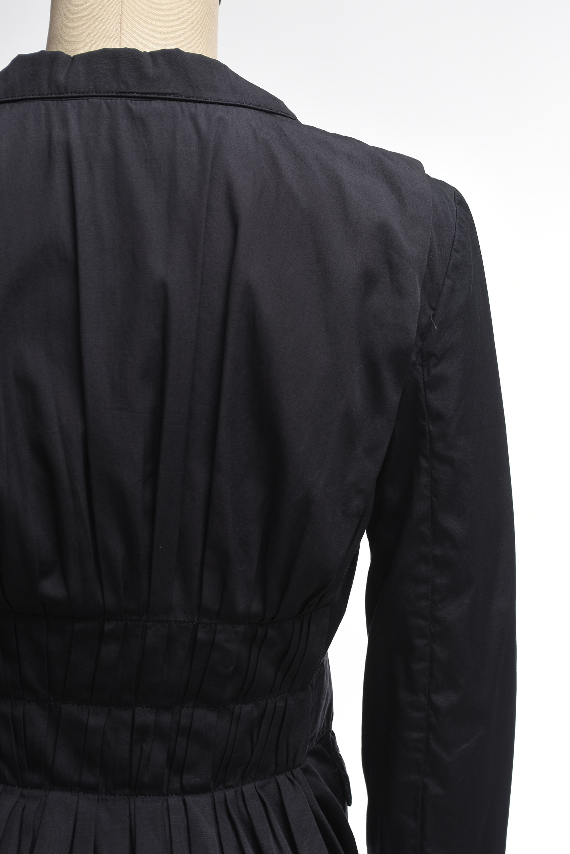 Prada Ombré Cotton Jacket in Charcoal Gray and White