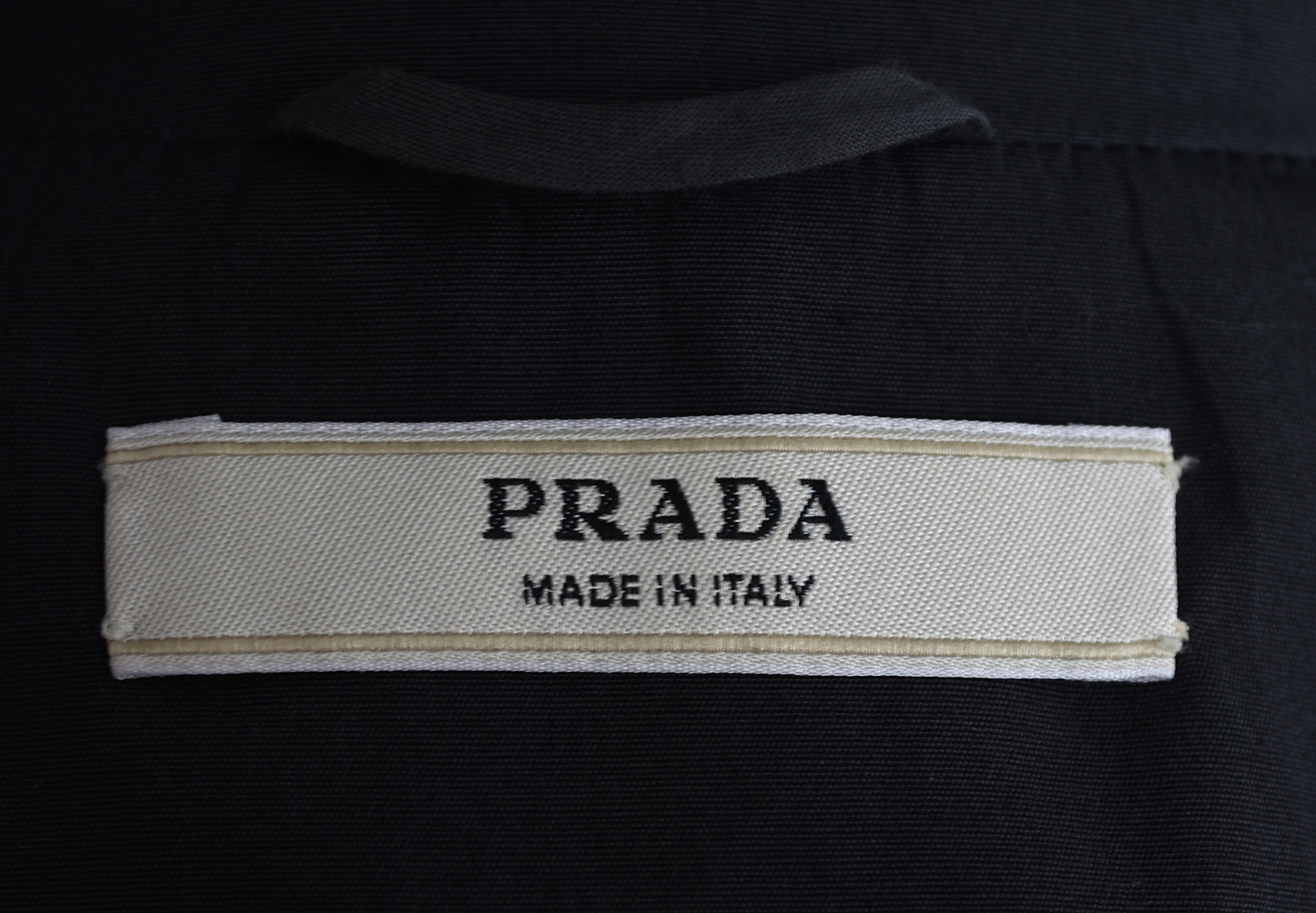 Prada Ombré Cotton Jacket in Charcoal Gray and White