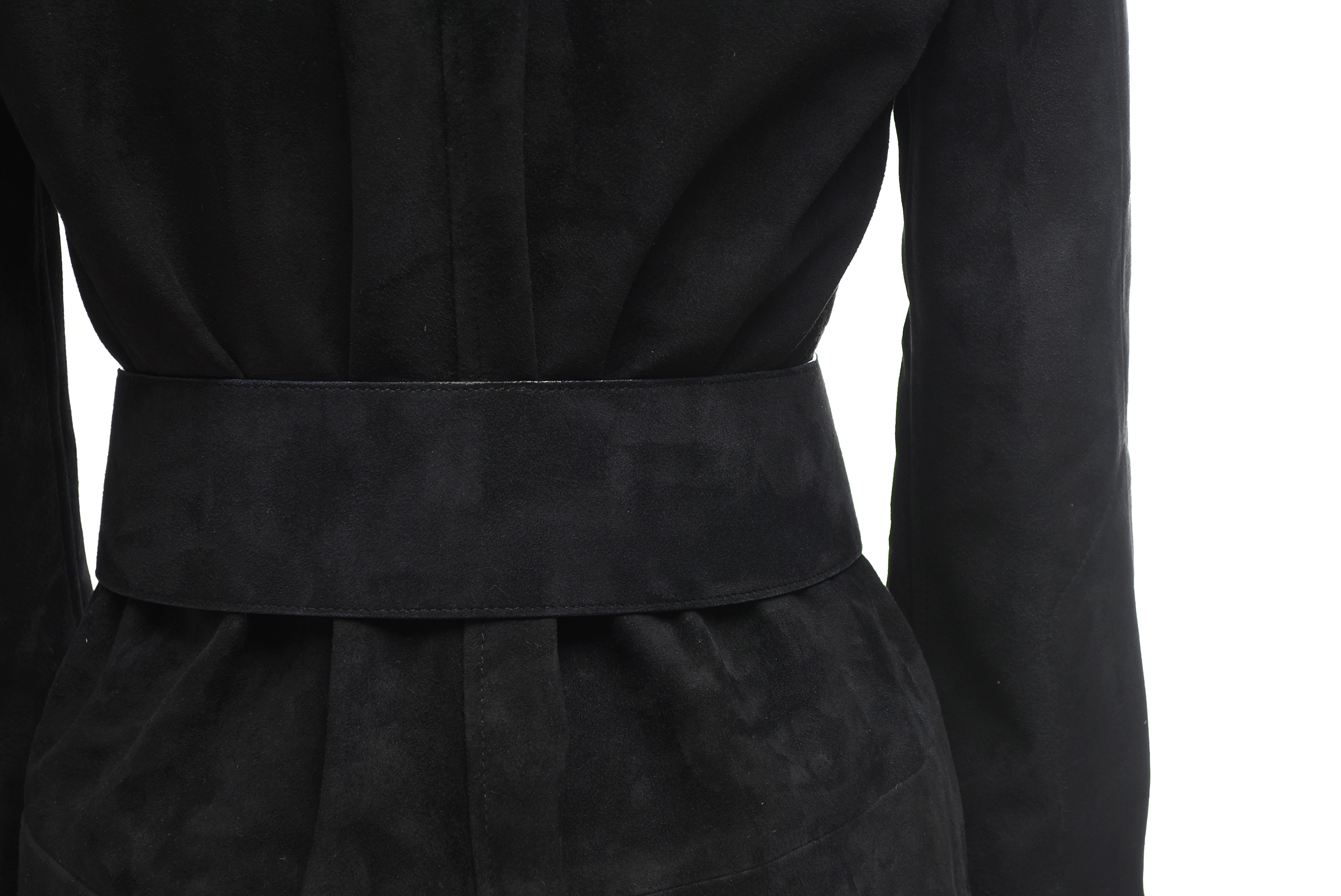 Gucci Black Lamb Suede Tunic with Belt