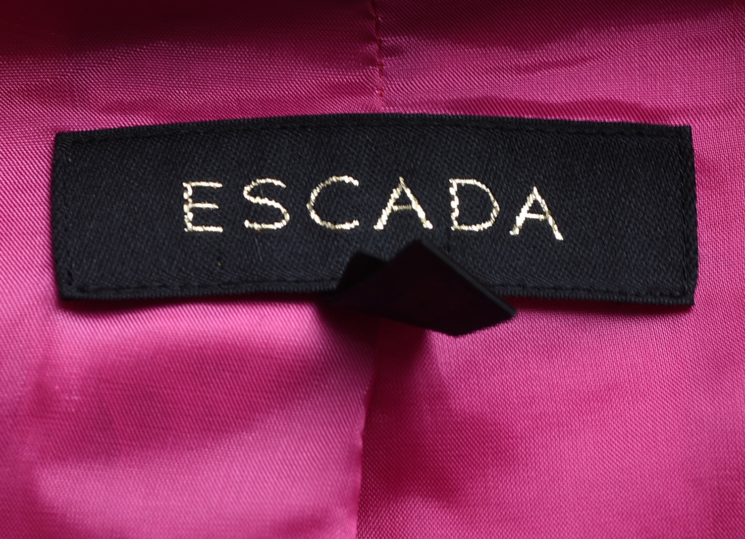 Escada Fuchsia Silk Dress Coat with Ostrich Feathers And Beading