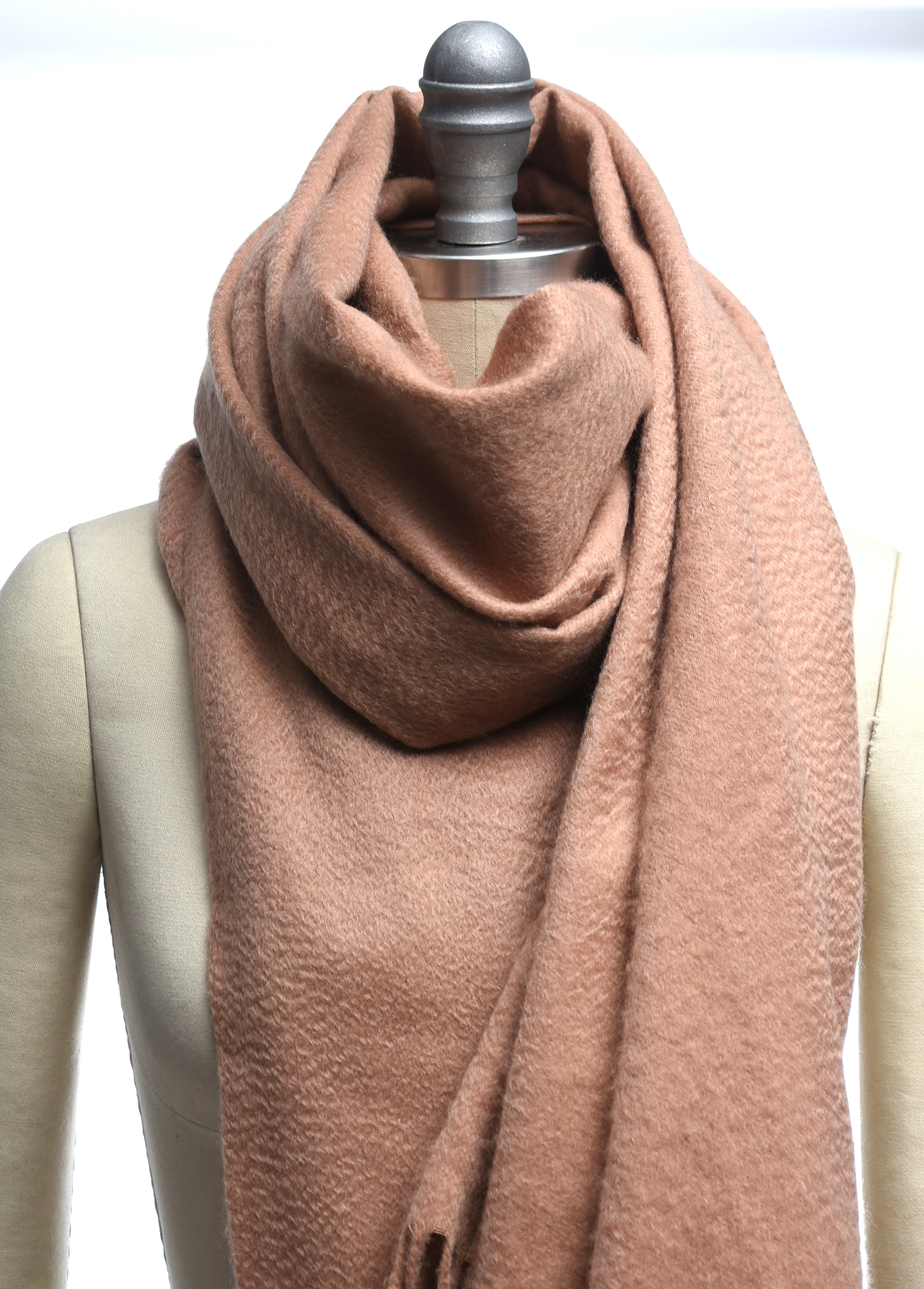 TSE Cashmere Wrap in Caramel, Made in Scotland