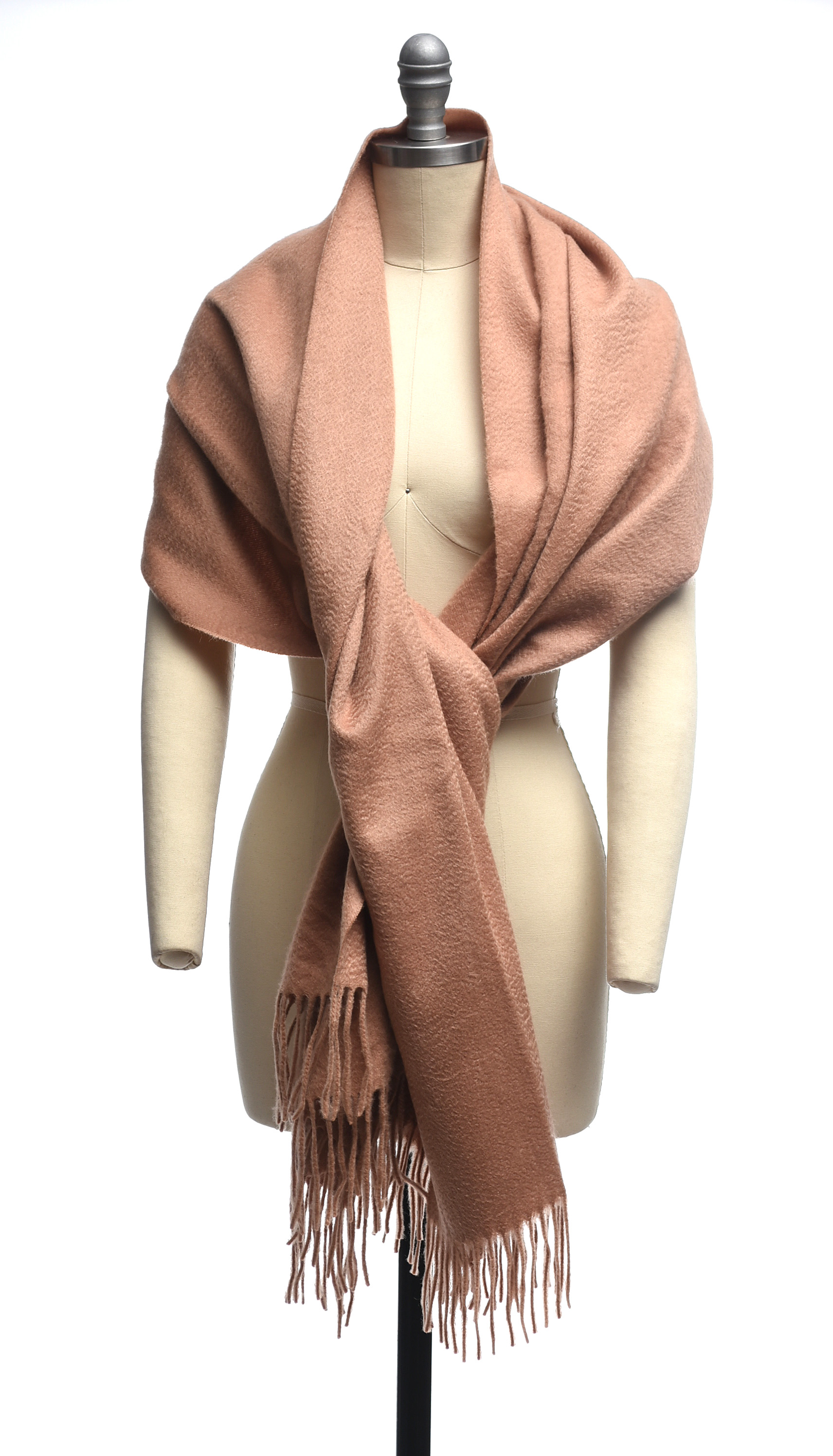 TSE Cashmere Wrap in Caramel, Made in Scotland