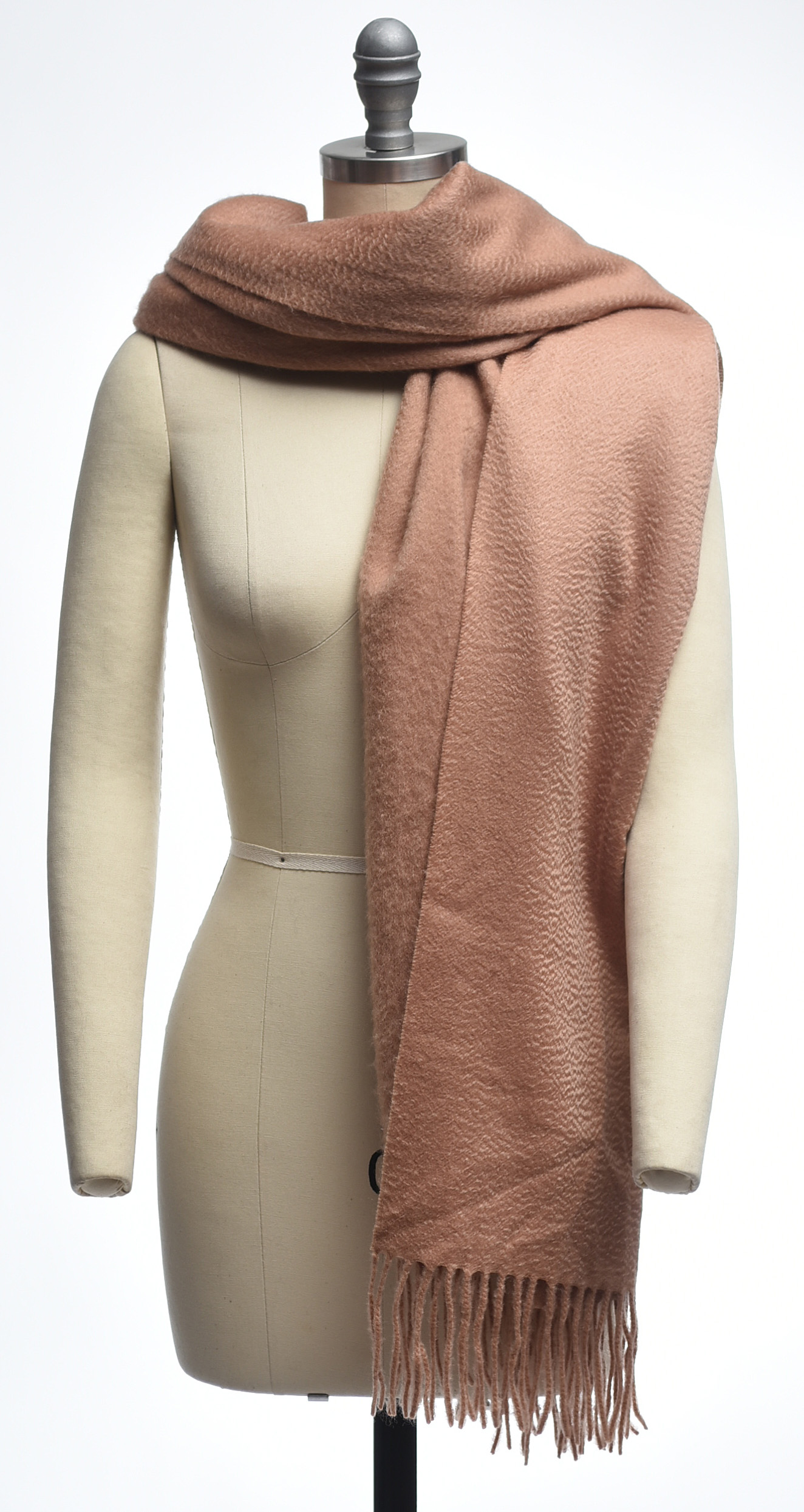 TSE Cashmere Wrap in Caramel, Made in Scotland