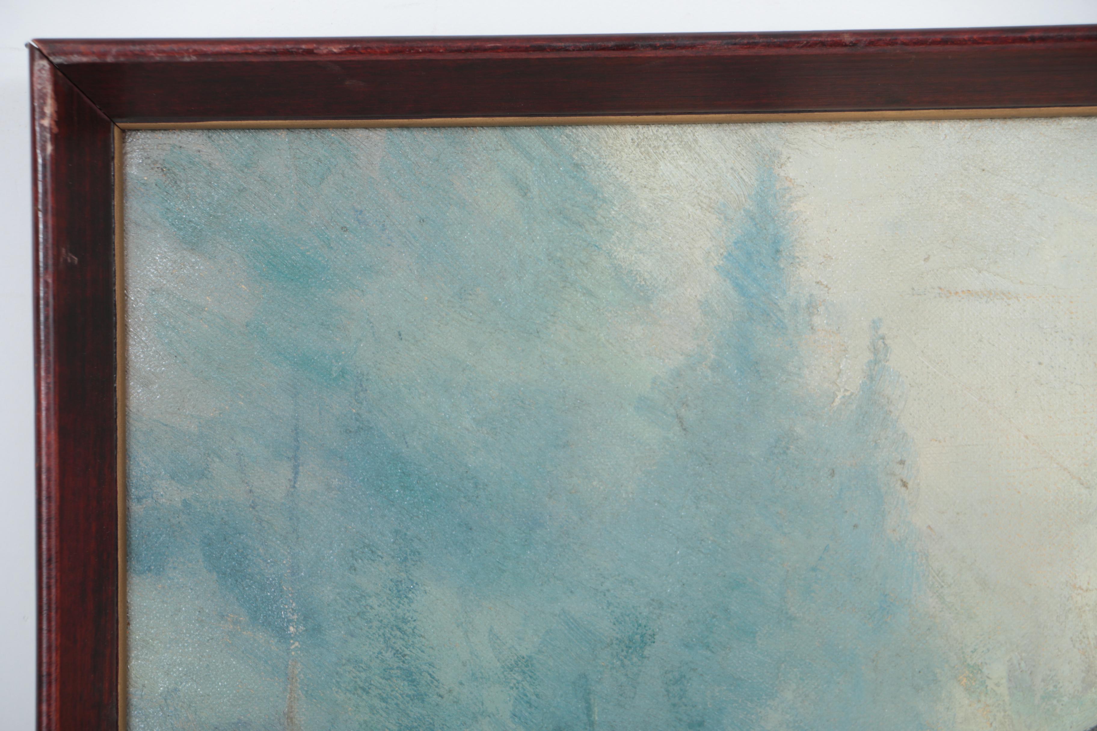 Howard L. Hastings Oil Illustration on Canvas of a Fisherman