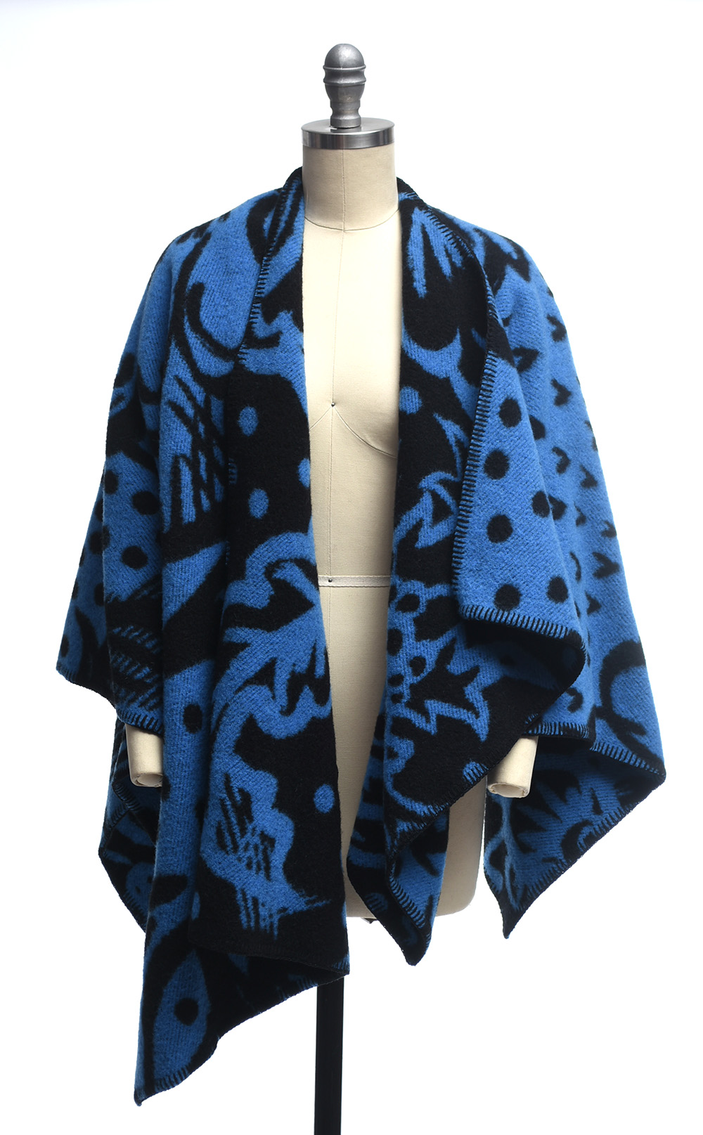 Burberry Prorsum Wool and Cashmere Blend Jacquard Cape