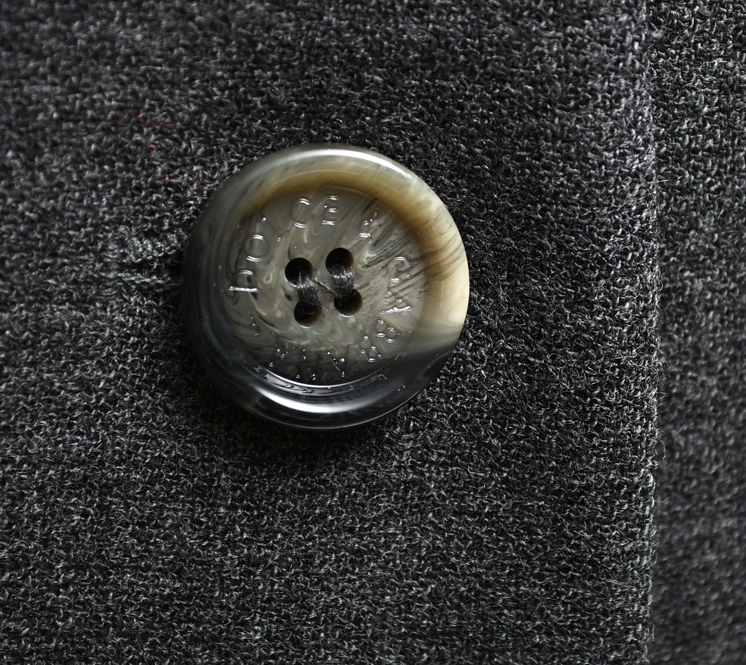 Dolce & Gabbana Gray Wool Overcoat with Mink Fur Collar