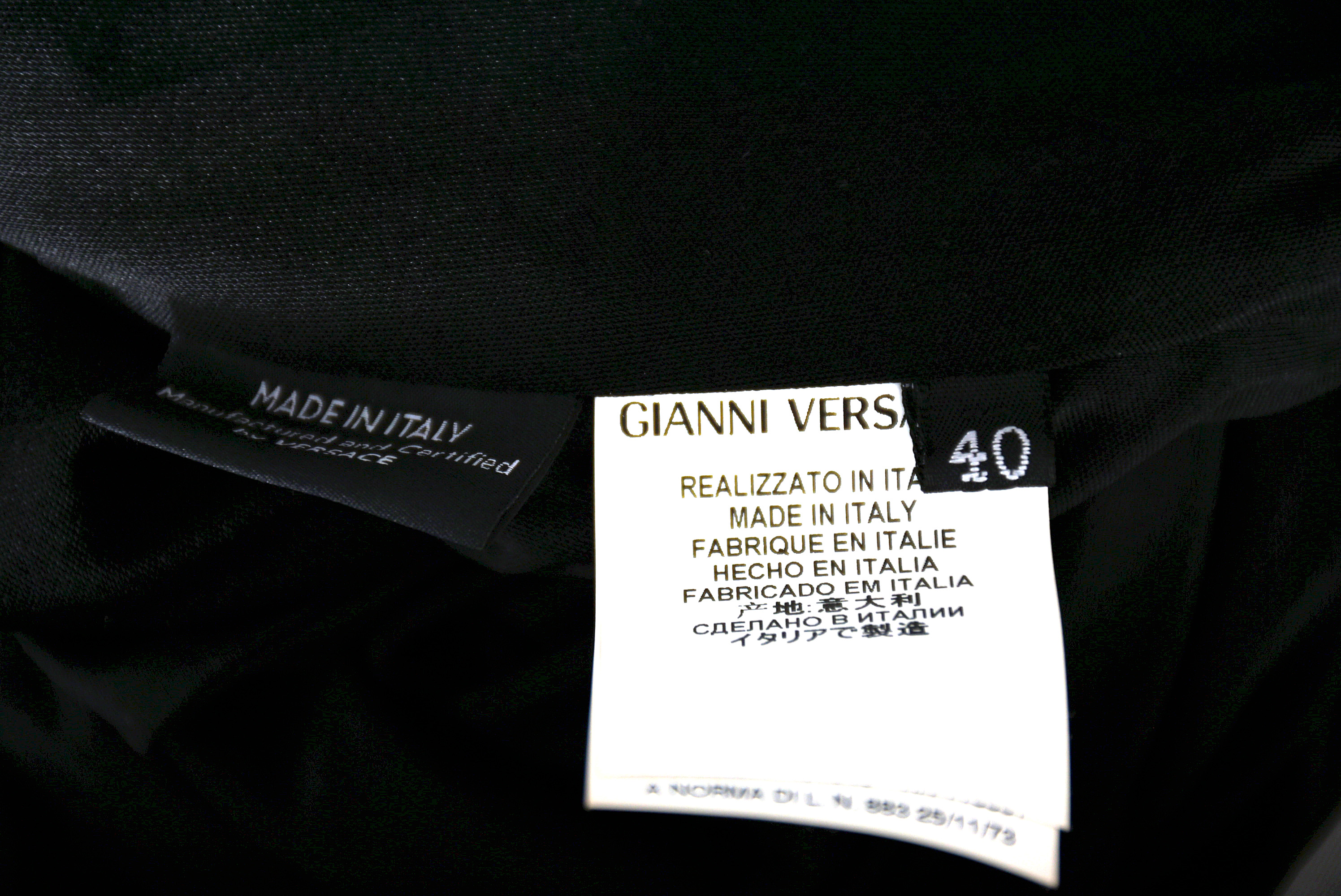 Versace Black Ruched Sleeveless Mini Bodycon Dress