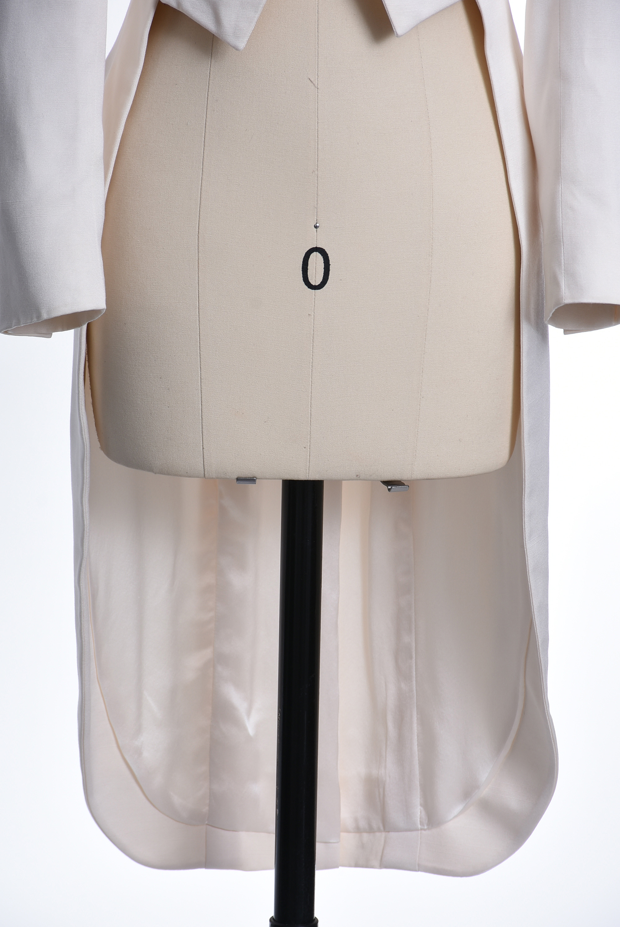 Ralph Lauren Purple Label Off-White Silk Tuxedo Blazer with Tails