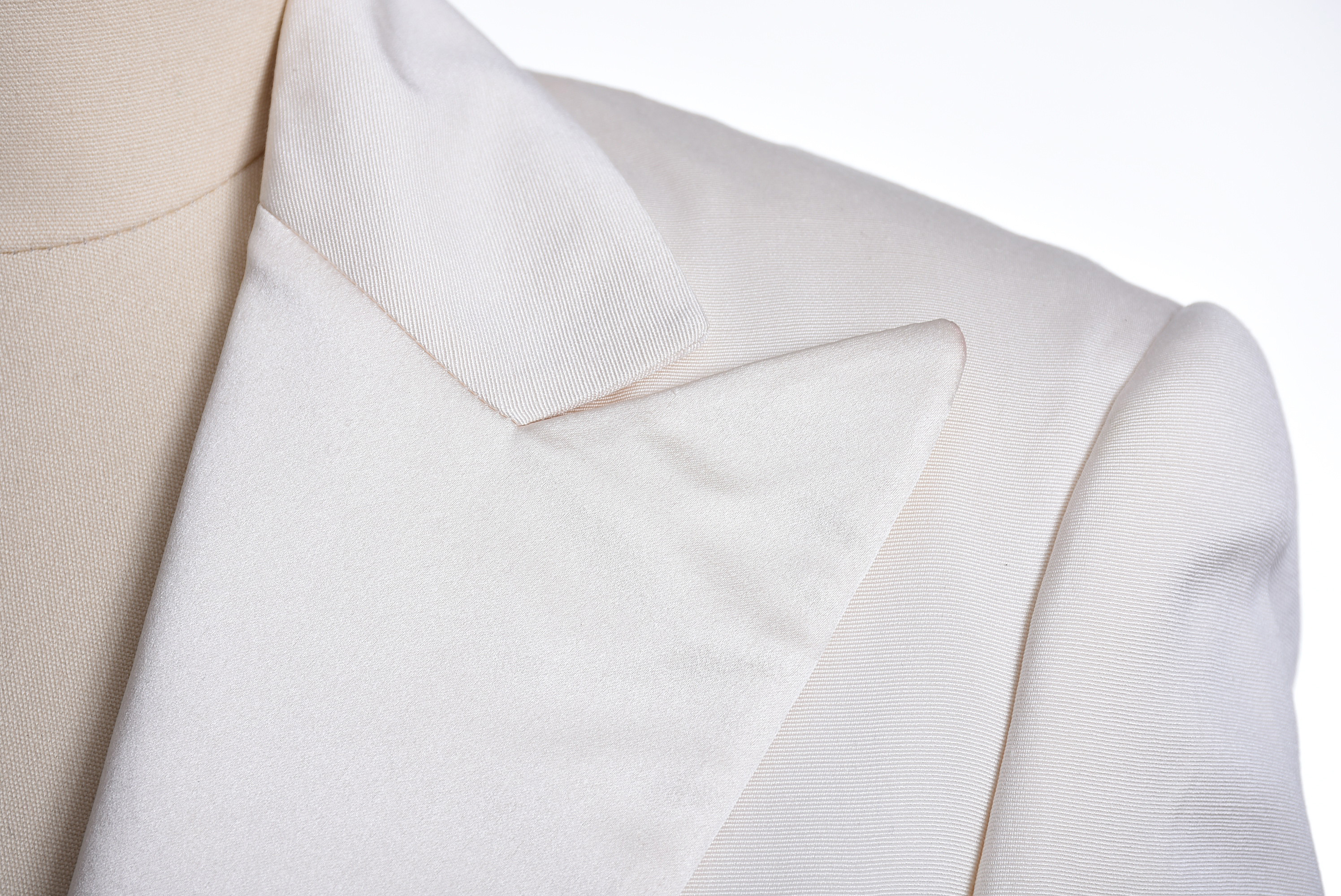 Ralph Lauren Purple Label Off-White Silk Tuxedo Blazer with Tails