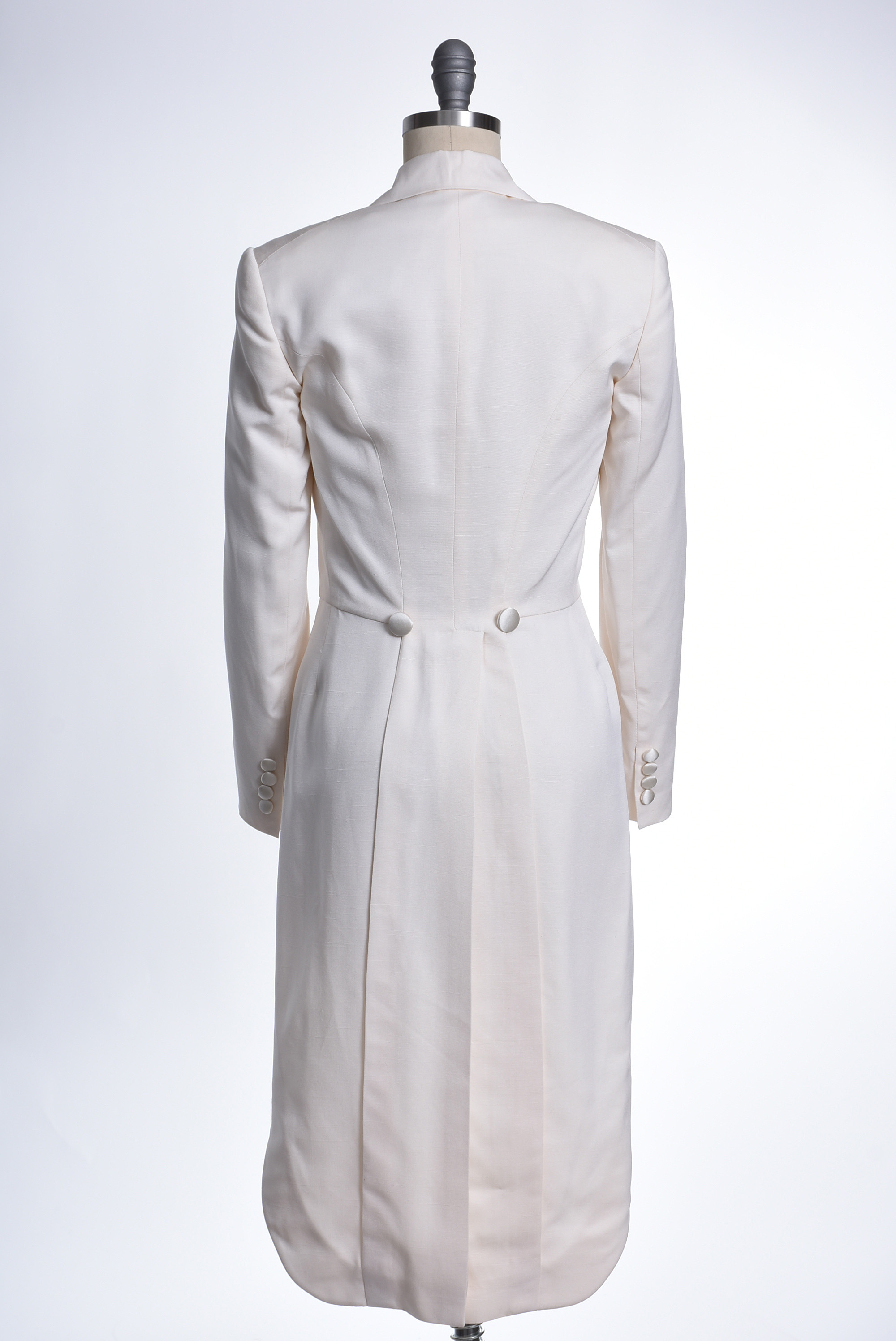 Ralph Lauren Purple Label Off-White Silk Tuxedo Blazer with Tails