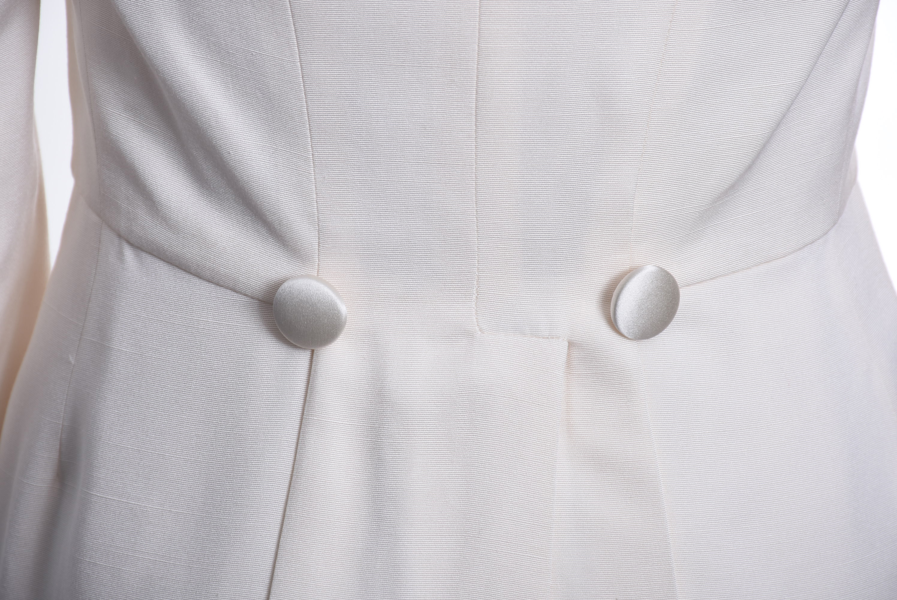 Ralph Lauren Purple Label Off-White Silk Tuxedo Blazer with Tails