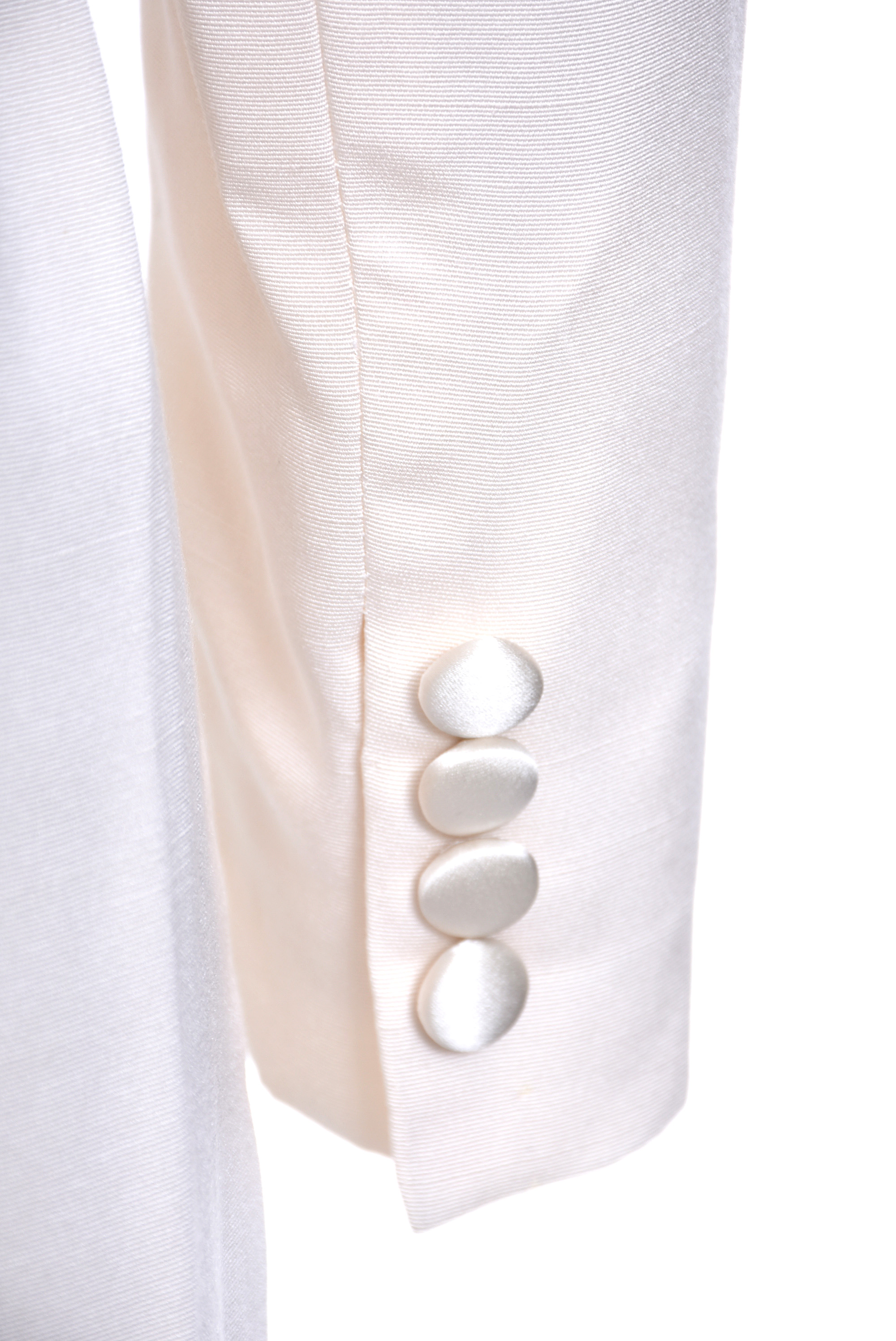 Ralph Lauren Purple Label Off-White Silk Tuxedo Blazer with Tails