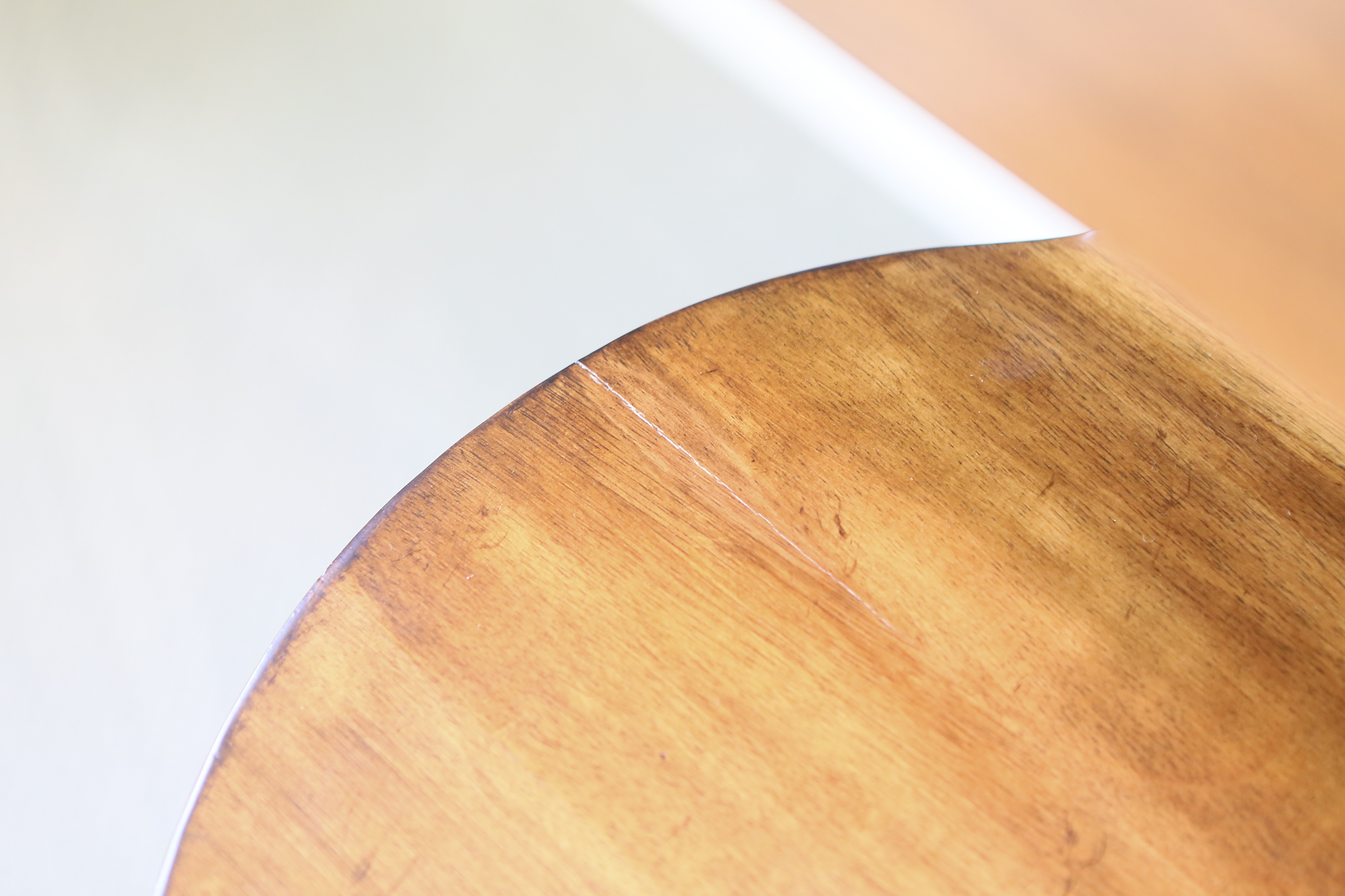 Three Low Back Wooden Swivel Stools