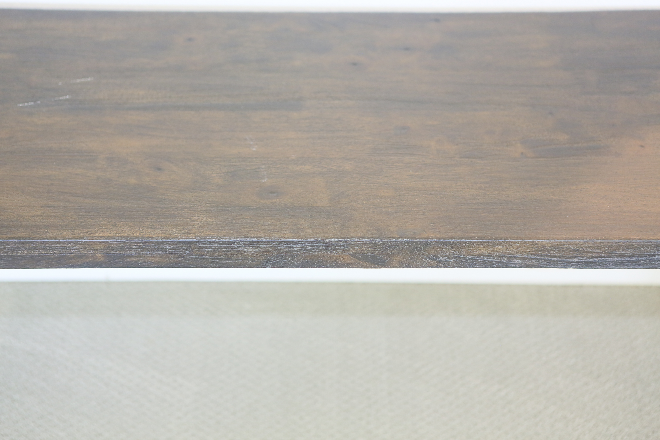 Modern Style Wood and Metal Backless Bench