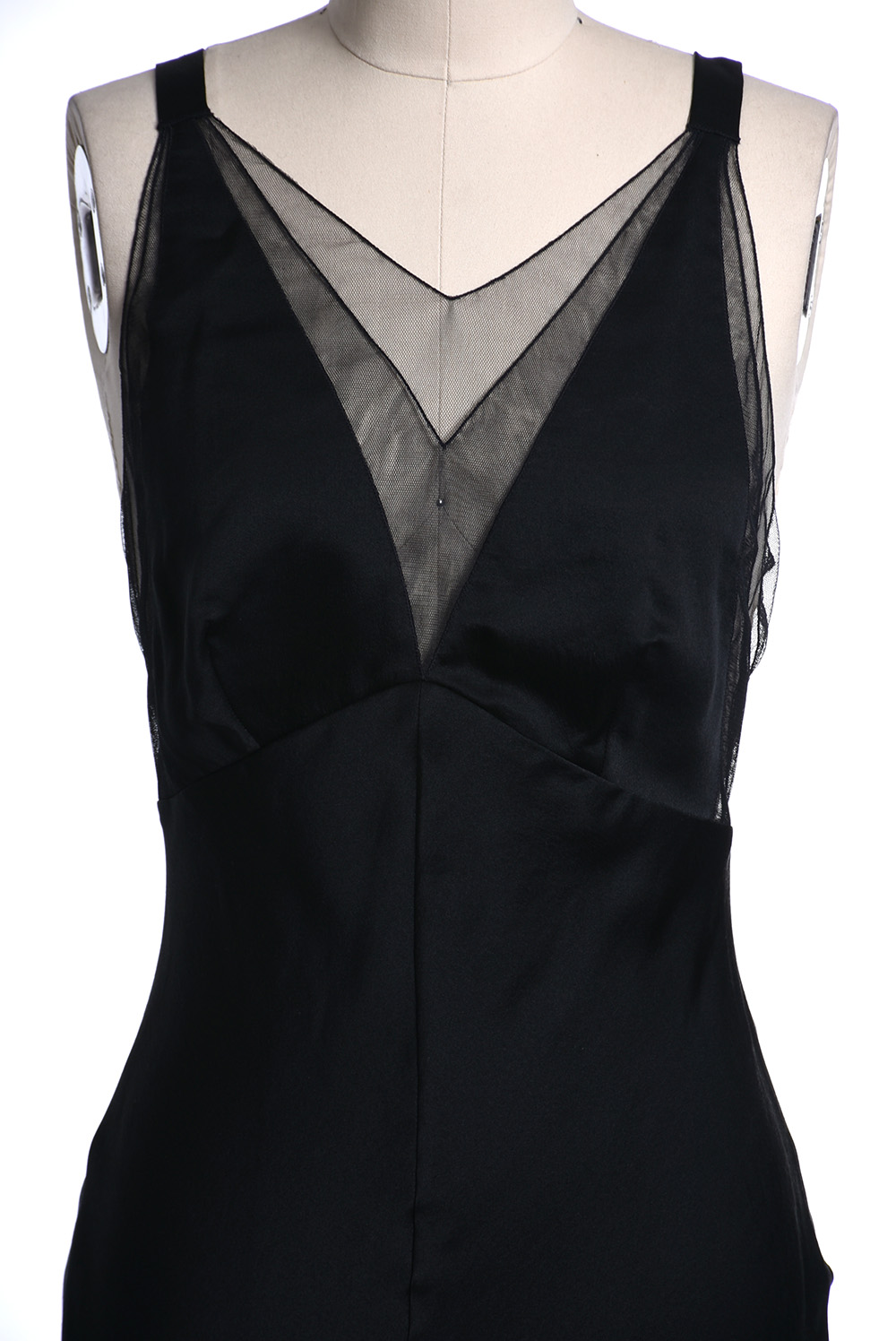 Karl Lagerfeld Black Silk Sleeveless Evening Gown