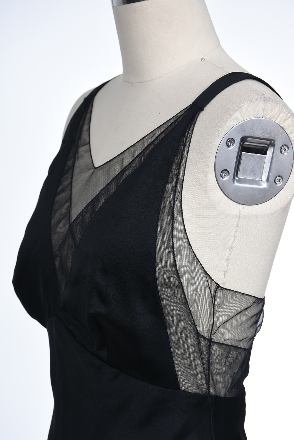 Karl Lagerfeld Black Silk Sleeveless Evening Gown