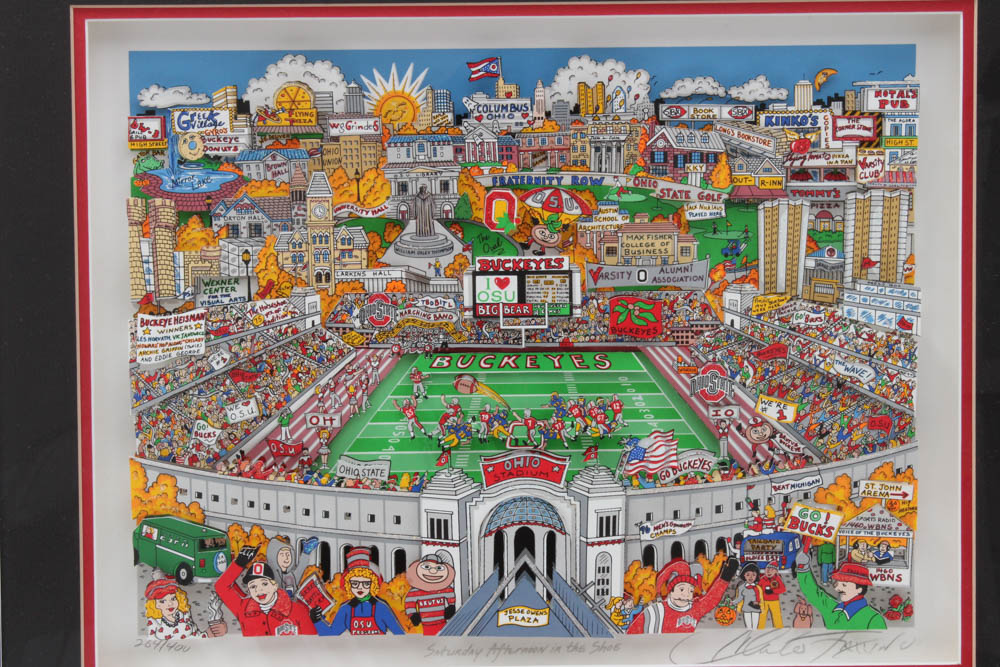 Limited Edition 1997 Charles Fazzino 3D "Saturday Afternoon in the Shoe"