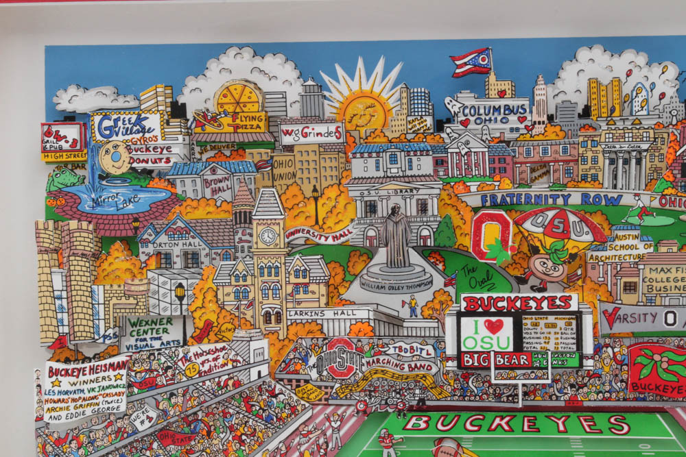 Limited Edition 1997 Charles Fazzino 3D "Saturday Afternoon in the Shoe"