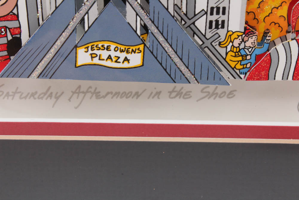 Limited Edition 1997 Charles Fazzino 3D "Saturday Afternoon in the Shoe"