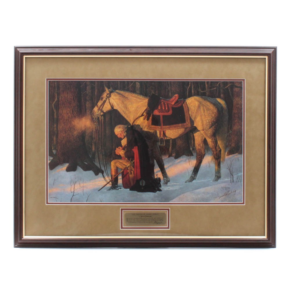 Authorized Registered Edition Arnold Friberg "The Prayer At Valley Forge"
