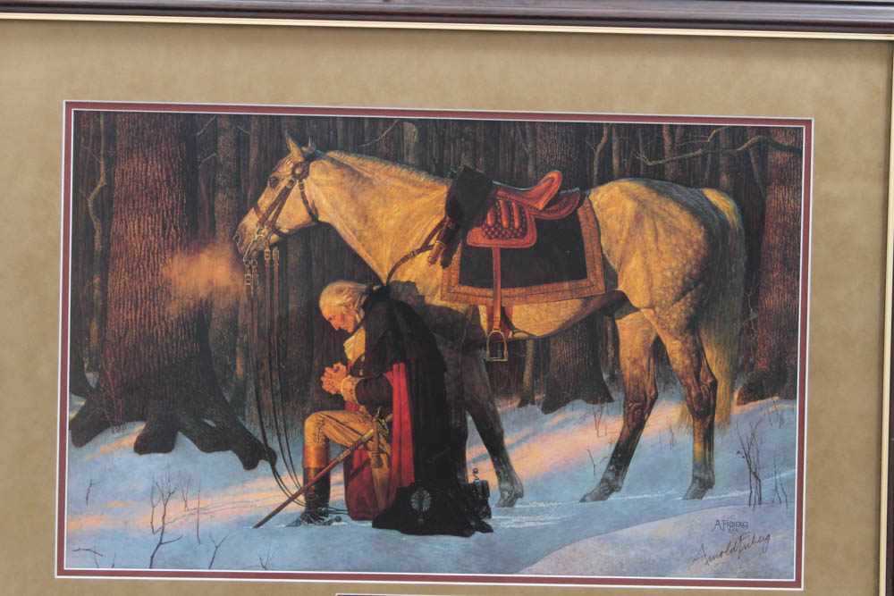 Authorized Registered Edition Arnold Friberg "The Prayer At Valley Forge"