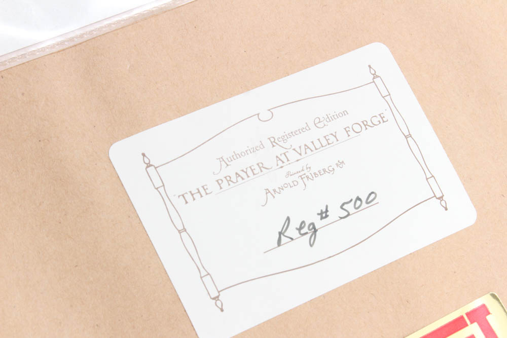 Authorized Registered Edition Arnold Friberg "The Prayer At Valley Forge"