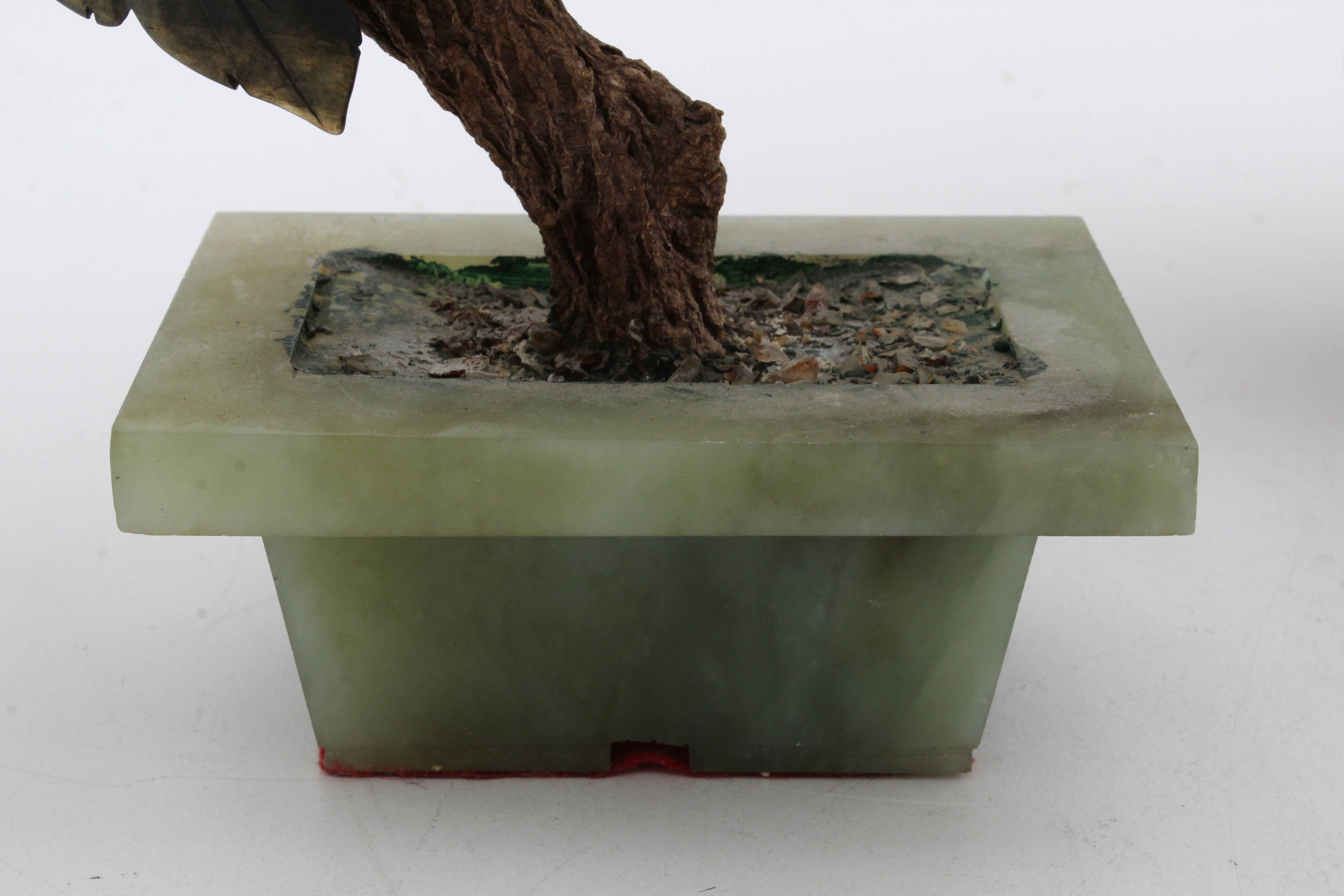 Vintage Carved Stone Flower Sculptures