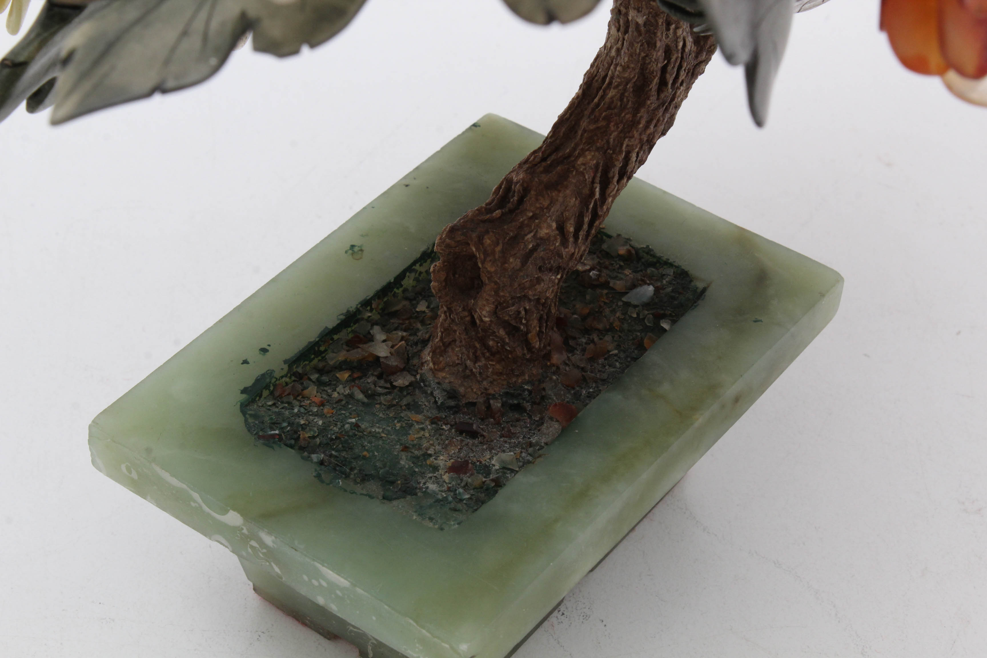 Vintage Carved Stone Flower Sculptures