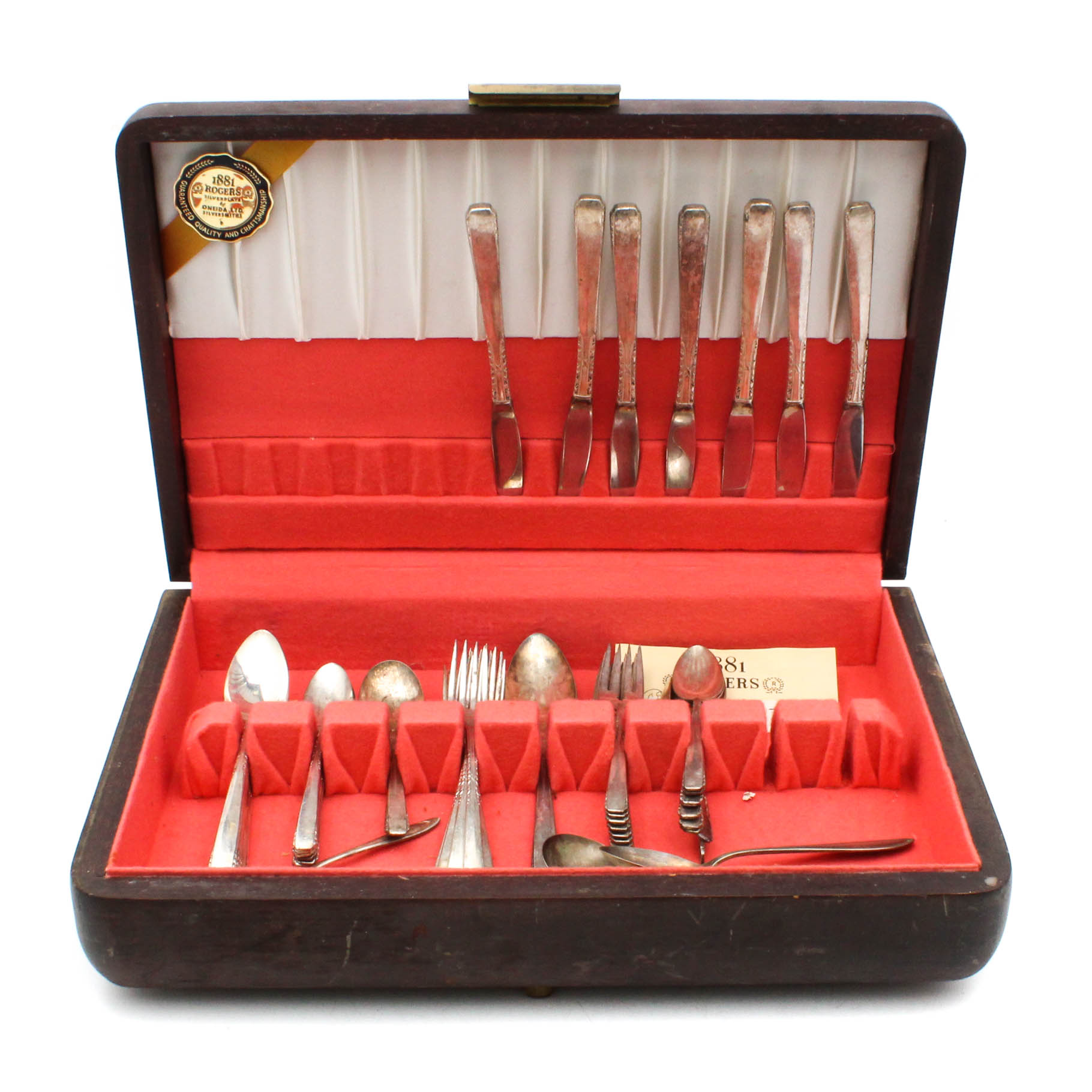 Oneida 1881 Rogers "Banbury" Silver Plate Flatware Set