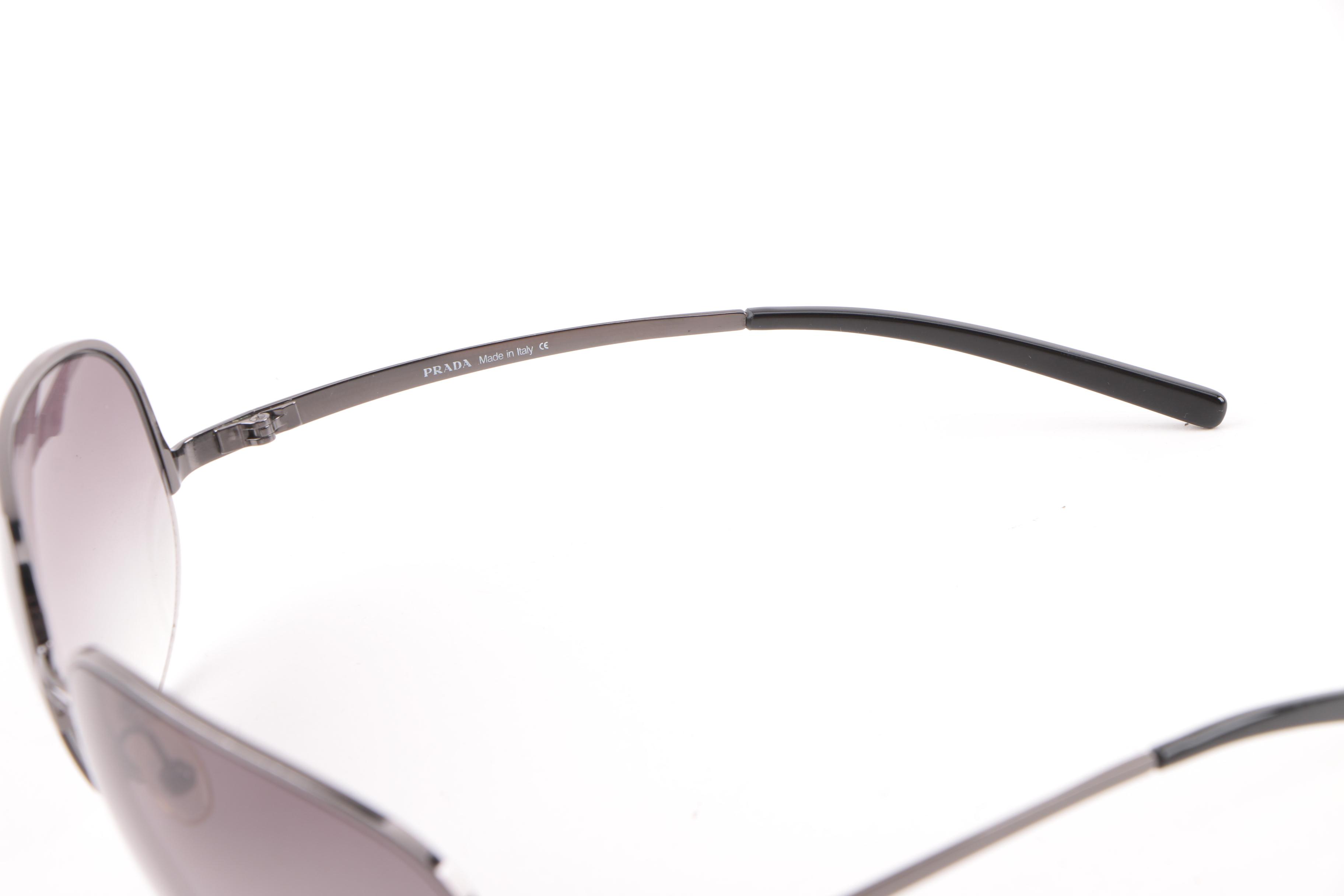 Prada SPR 57D Mirrored Sunglasses with Case