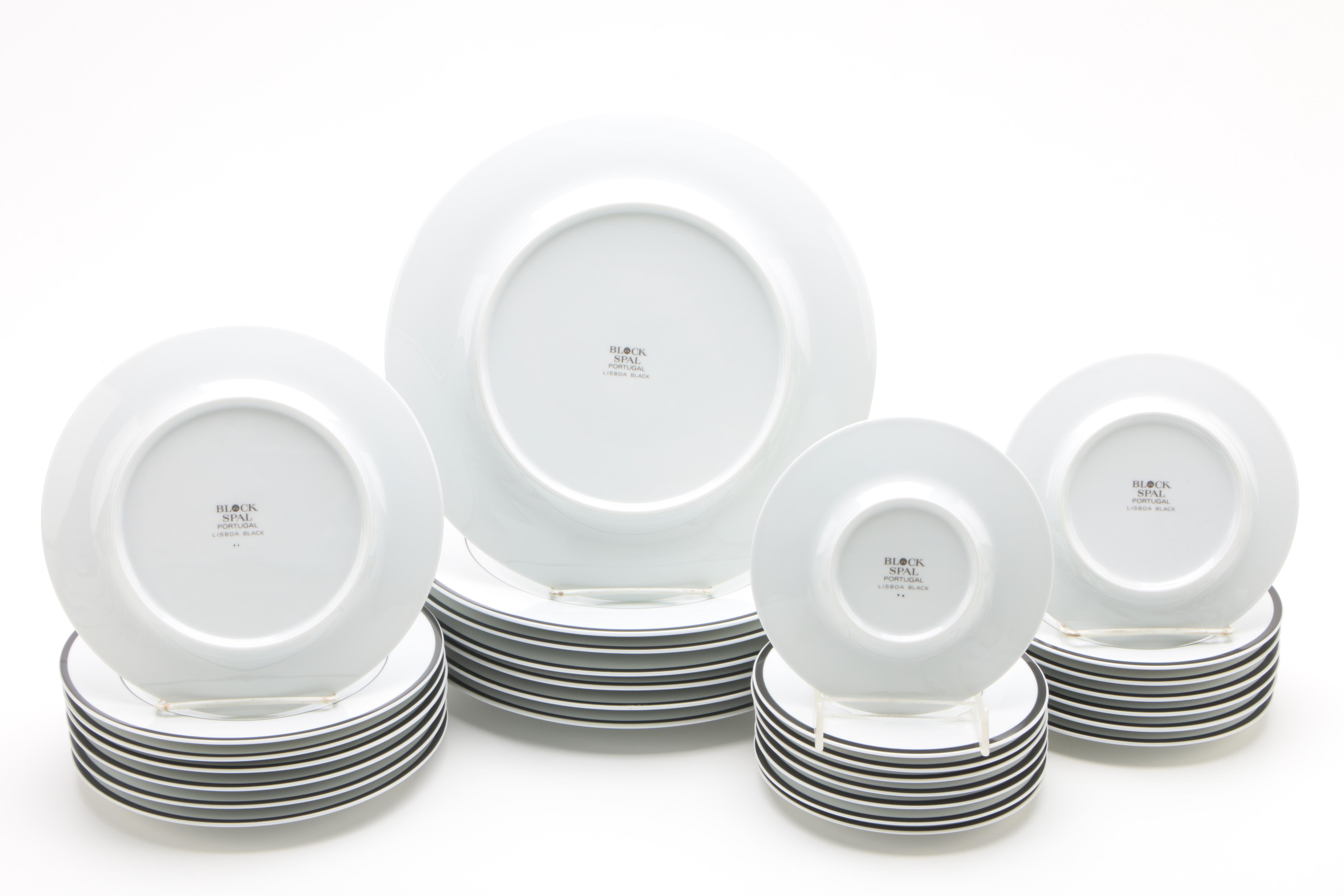 Block Spal "Lisboa White" and "Lisboa Black" Ceramic Dinnerware