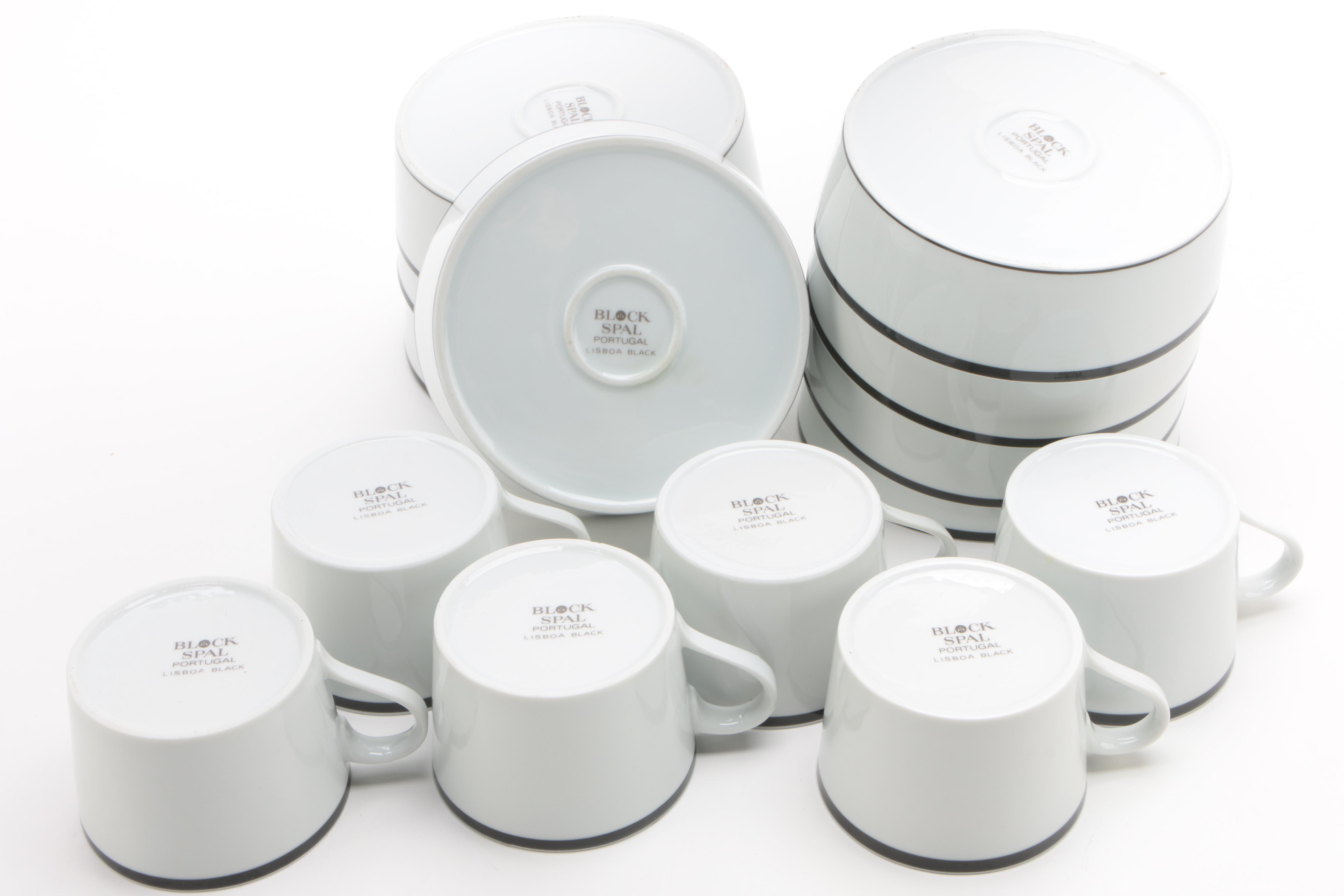 Block Spal "Lisboa White" and "Lisboa Black" Ceramic Dinnerware