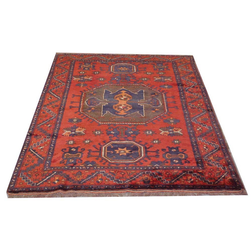 Vintage Hand-Knotted Anatolian Wool Area Rug