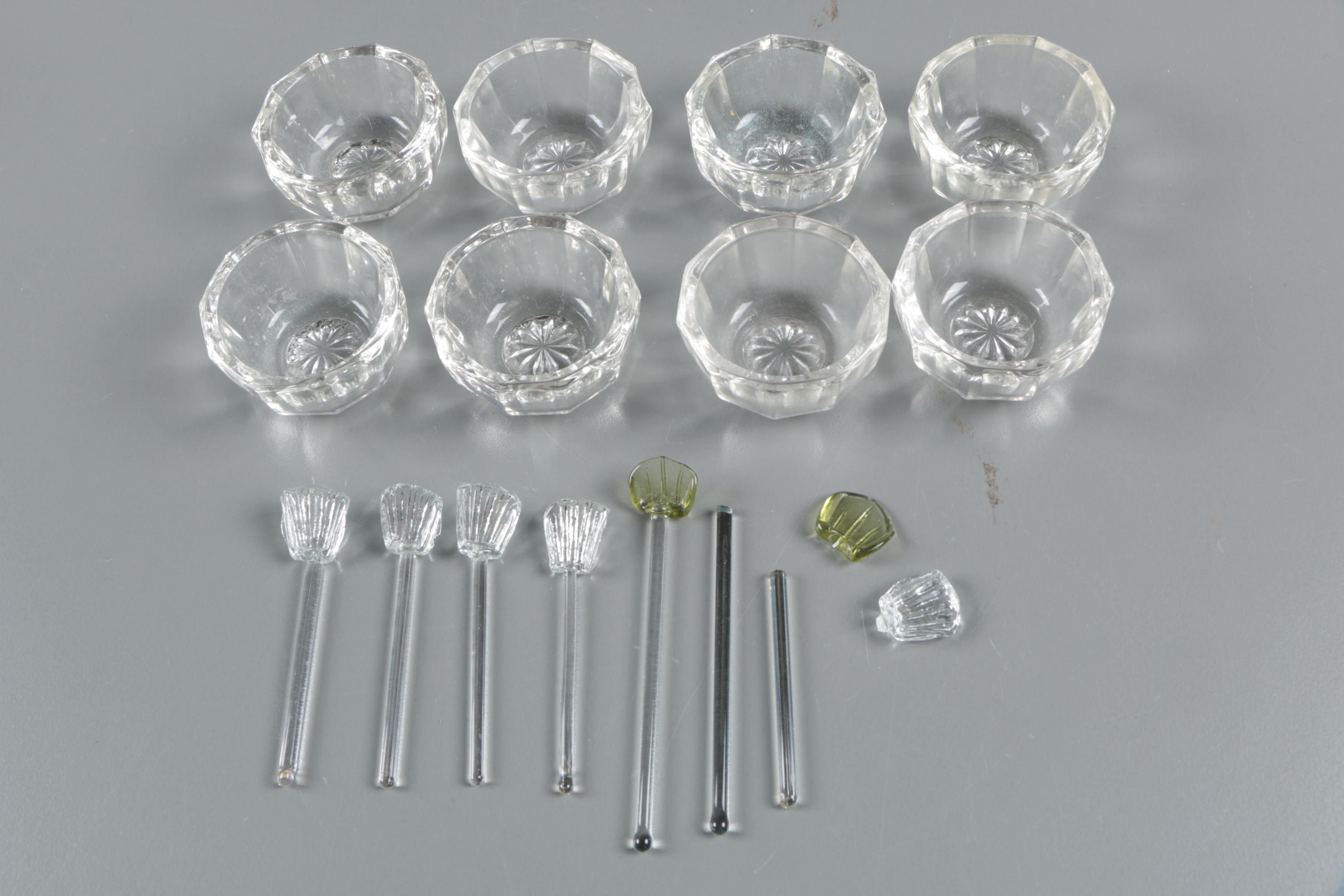 Princess Gardner Glass Salt Cellar Set with other Crystal and Glass Serveware