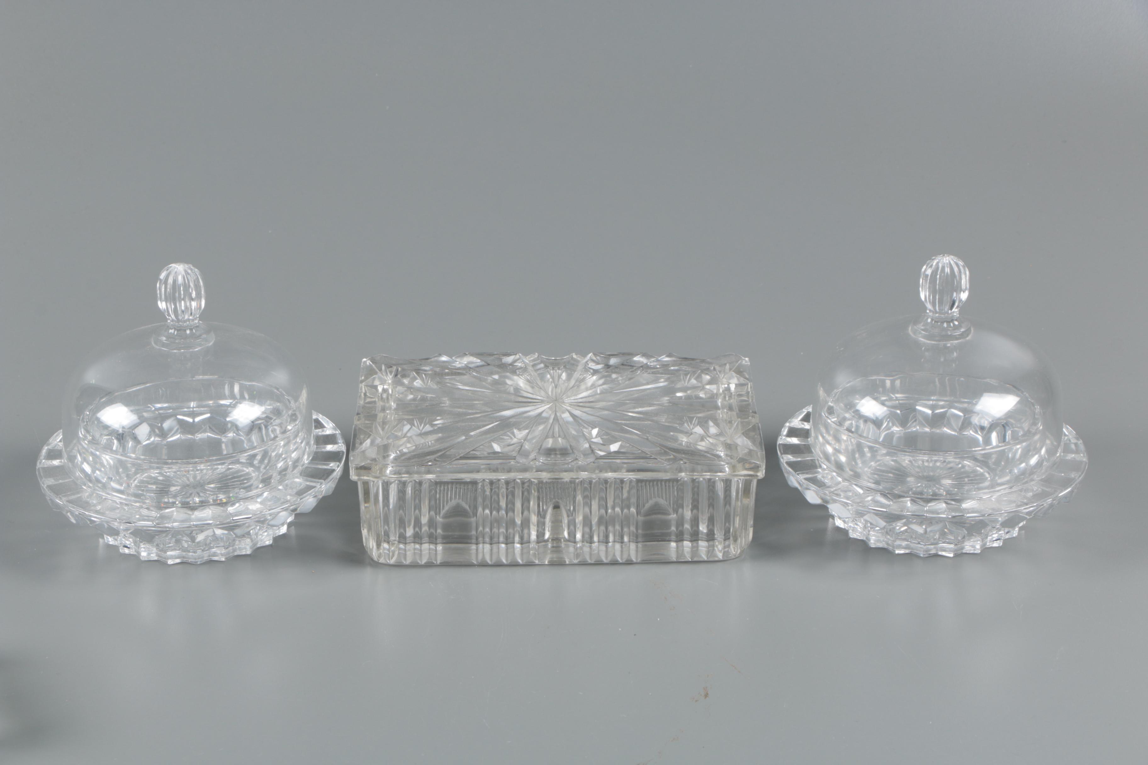 Princess Gardner Glass Salt Cellar Set with other Crystal and Glass Serveware