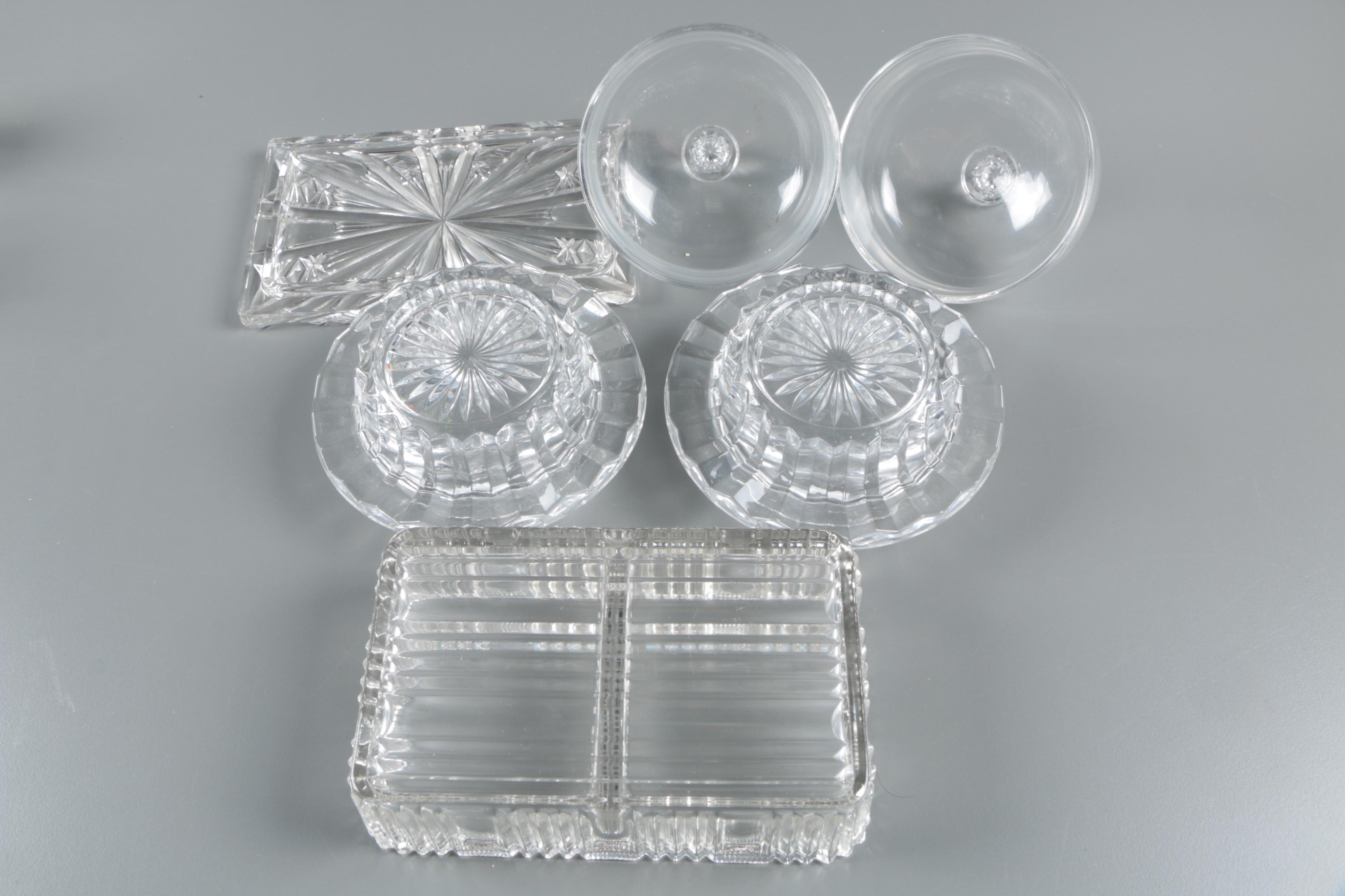 Princess Gardner Glass Salt Cellar Set with other Crystal and Glass Serveware