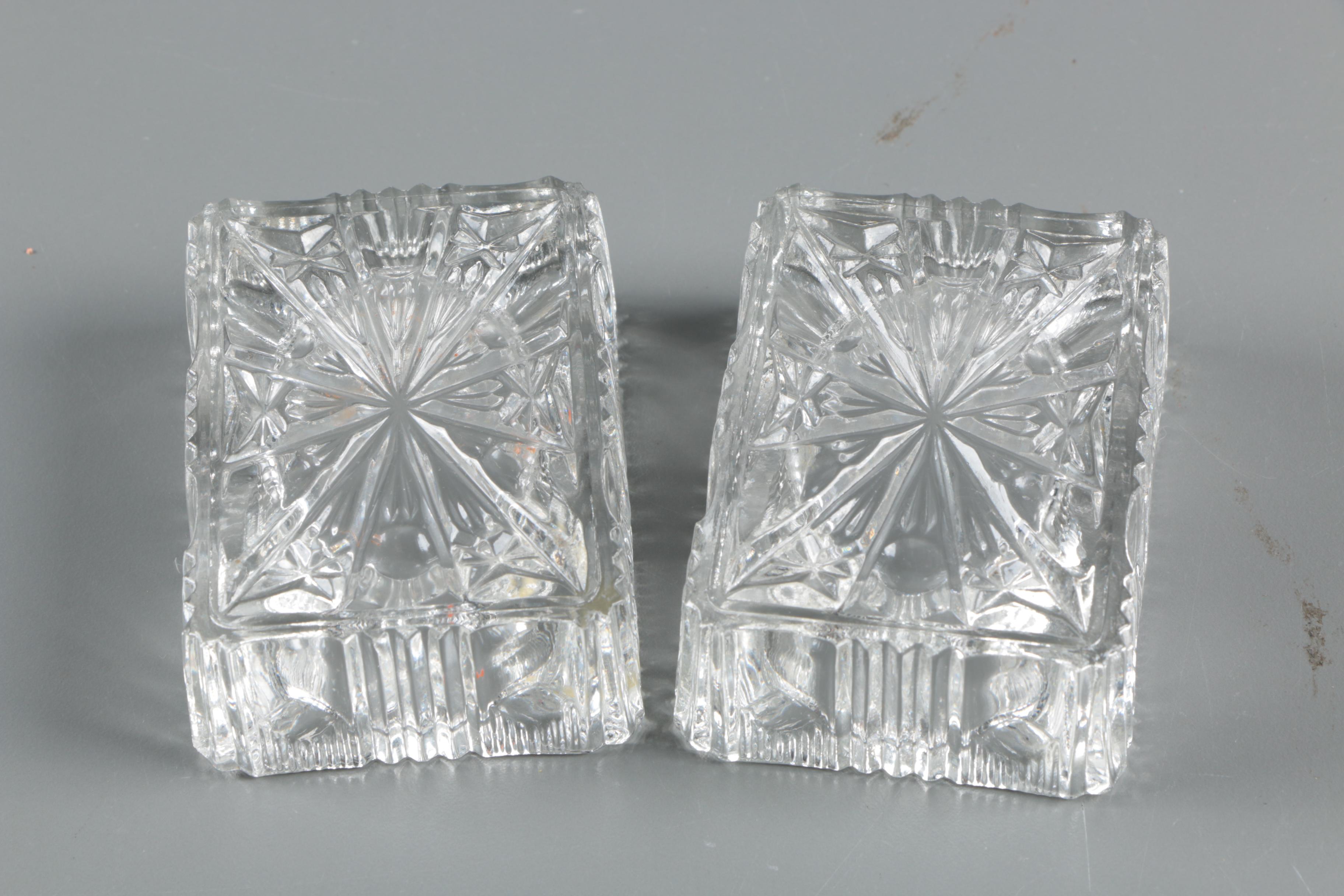 Princess Gardner Glass Salt Cellar Set with other Crystal and Glass Serveware