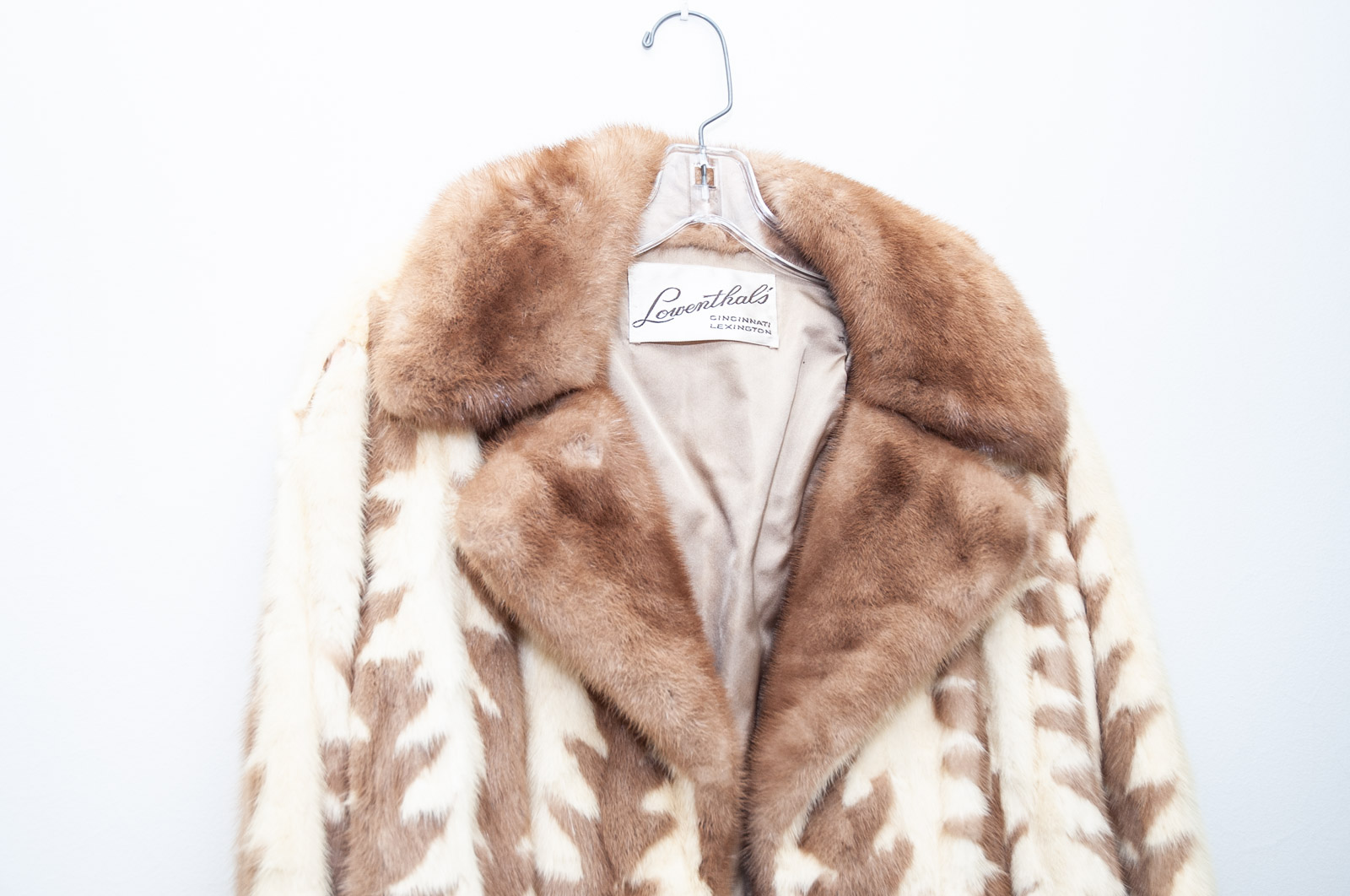 Vintage Lowenthal's Two-Tone Patterned Mink Fur Coat