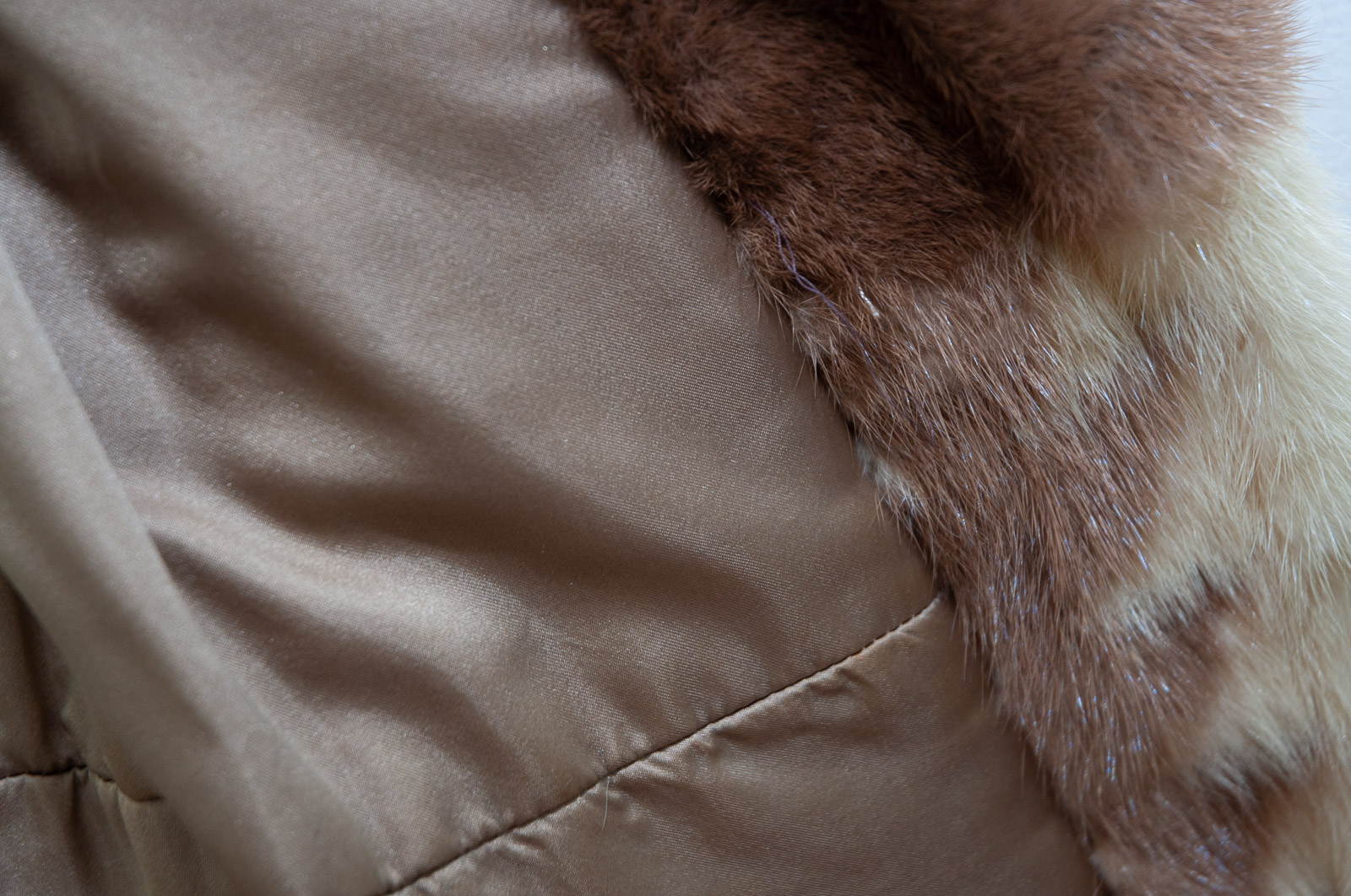 Vintage Lowenthal's Two-Tone Patterned Mink Fur Coat