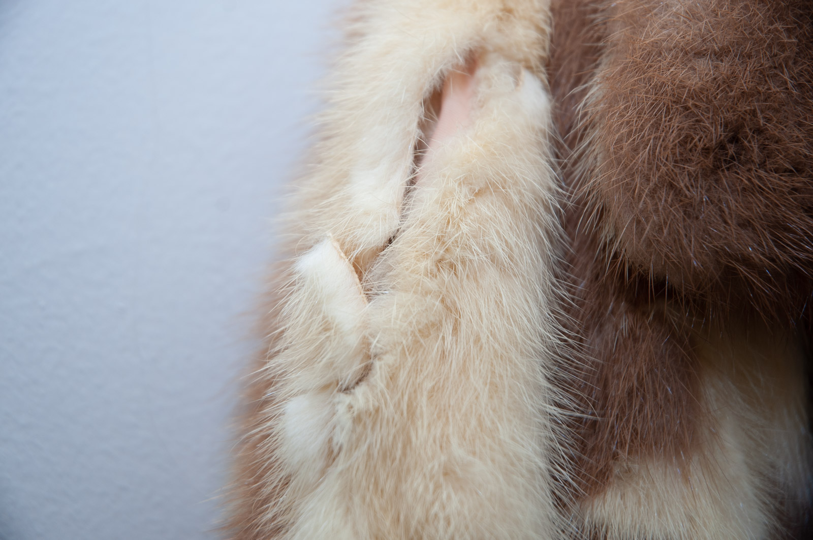 Vintage Lowenthal's Two-Tone Patterned Mink Fur Coat