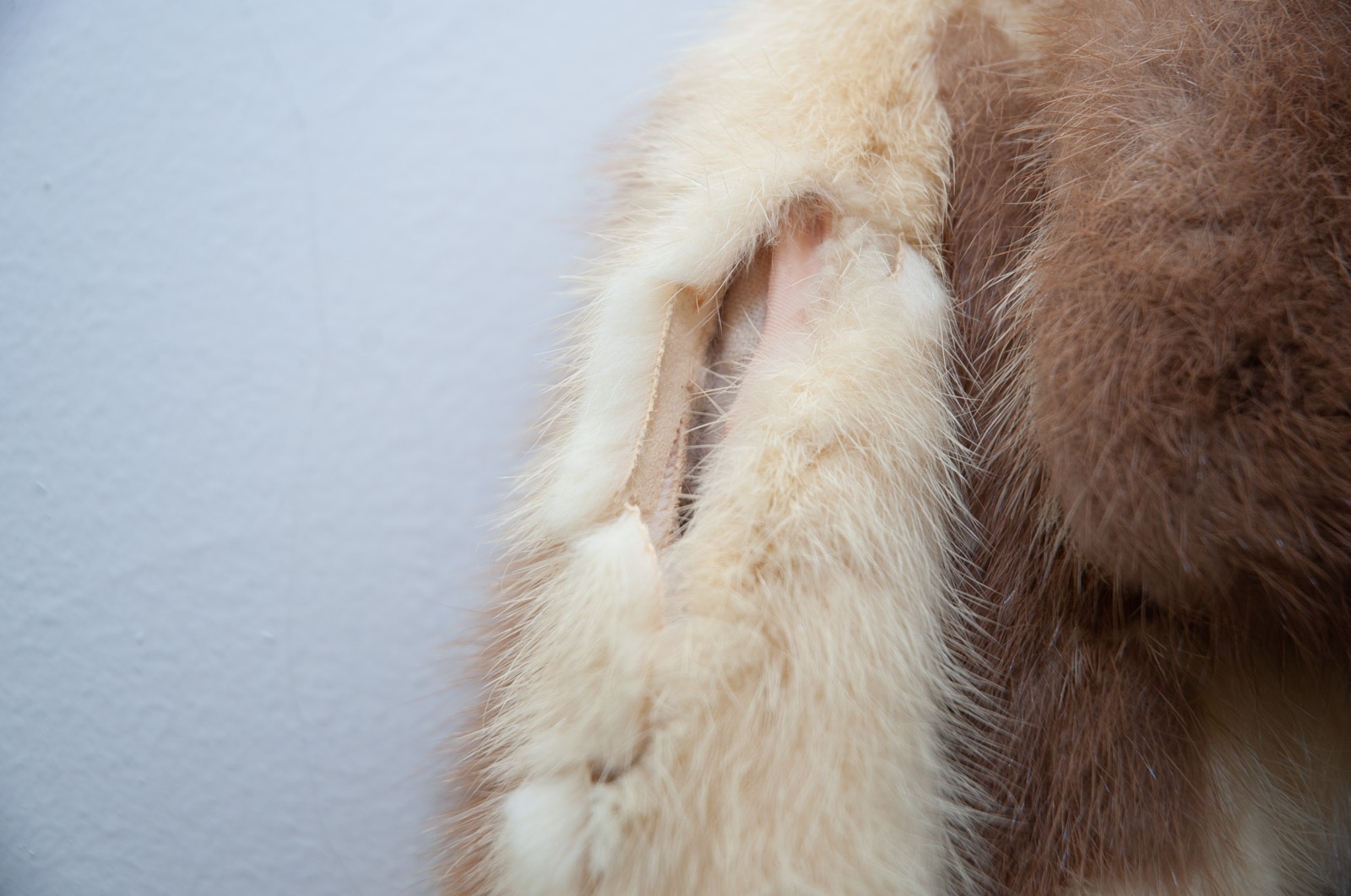 Vintage Lowenthal's Two-Tone Patterned Mink Fur Coat