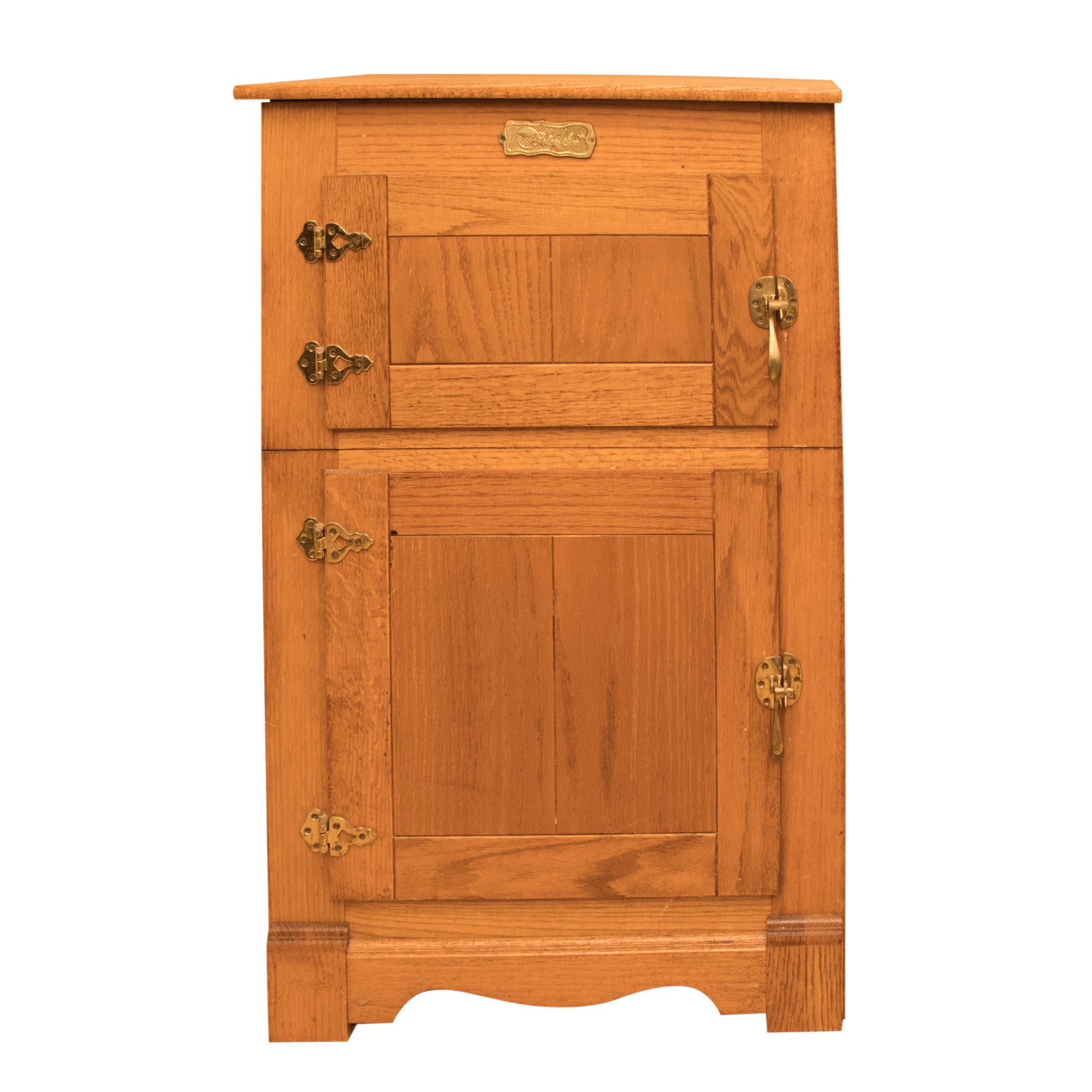 Vintage Oak Ice Box Style Cabinet by Polar EBTH